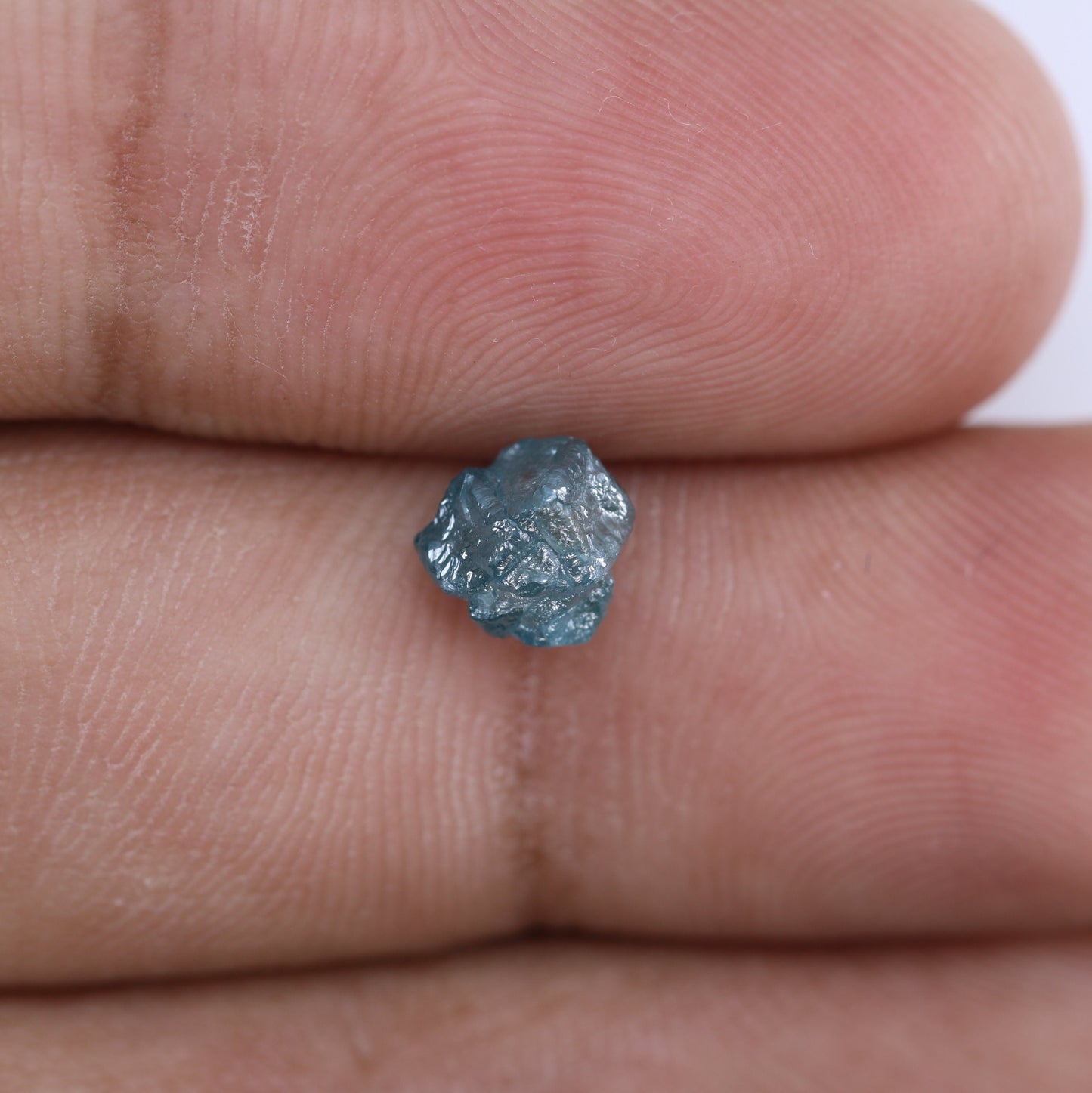 1.29 CT rough uncut irregular cut blue raw opaque diamond for engagement ring gold ring diamonds