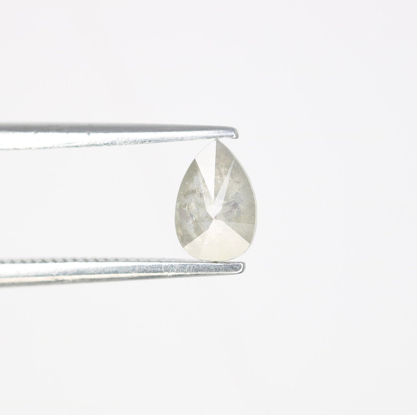 0.39 CT 6MM Polished Pear Cut Natural Grey Diamond | Loose Gem for Custom Engagement Ring | Elegant Gold Ring Accent