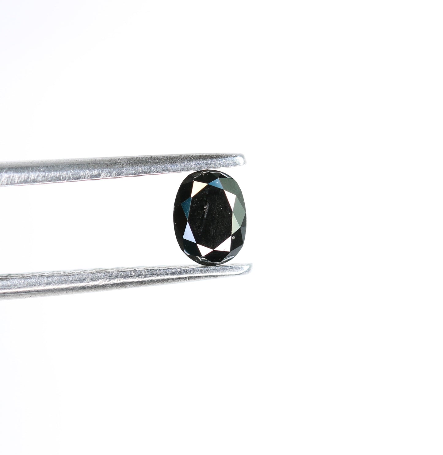 0.46 CT Fancy Oval Black Rustic Diamond | Shiny Oval Shape for Wedding Ring, Engagement Ring | Black Color Diamond
