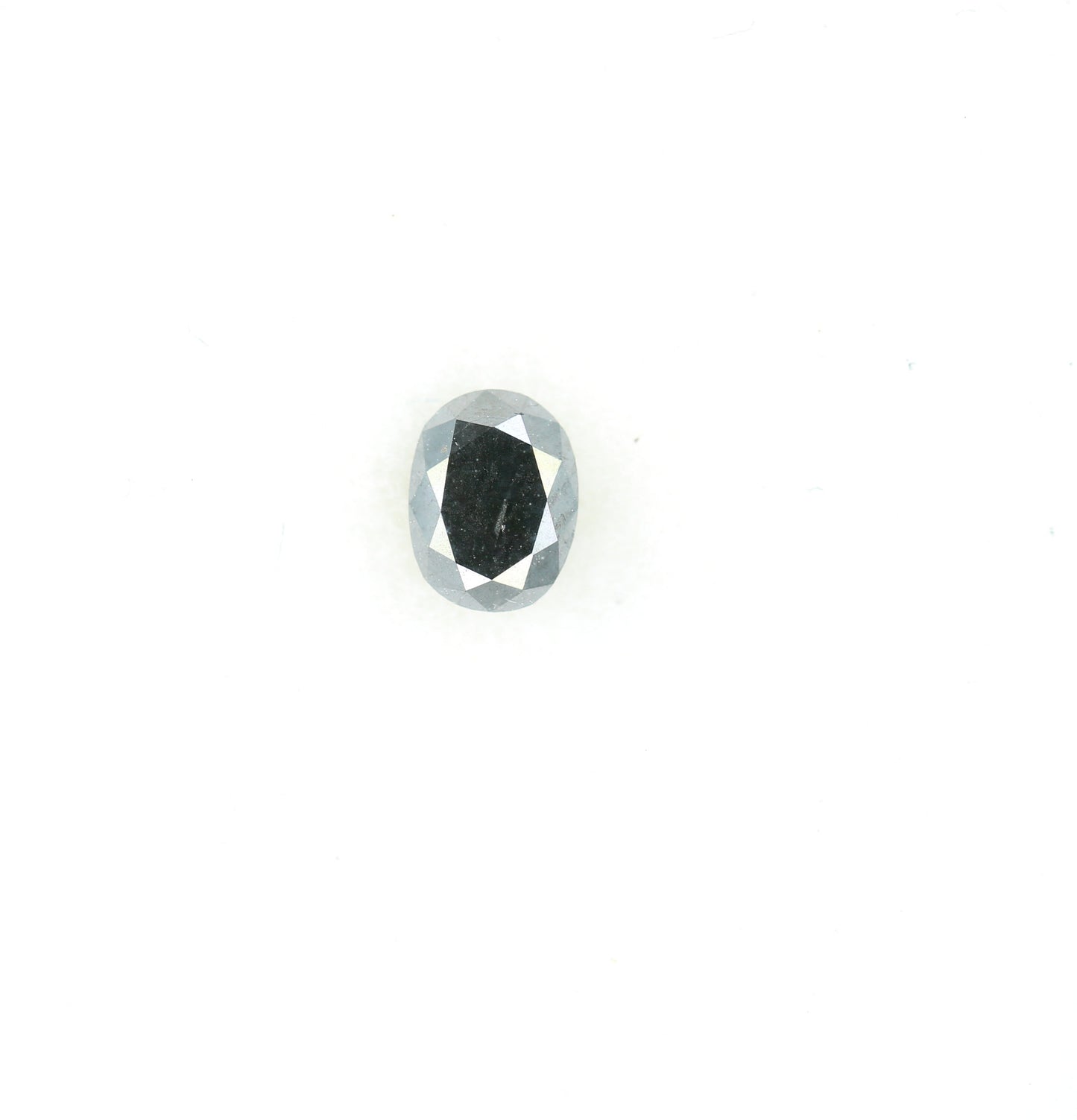 0.46 CT Fancy Oval Black Rustic Diamond | Shiny Oval Shape for Wedding Ring, Engagement Ring | Black Color Diamond