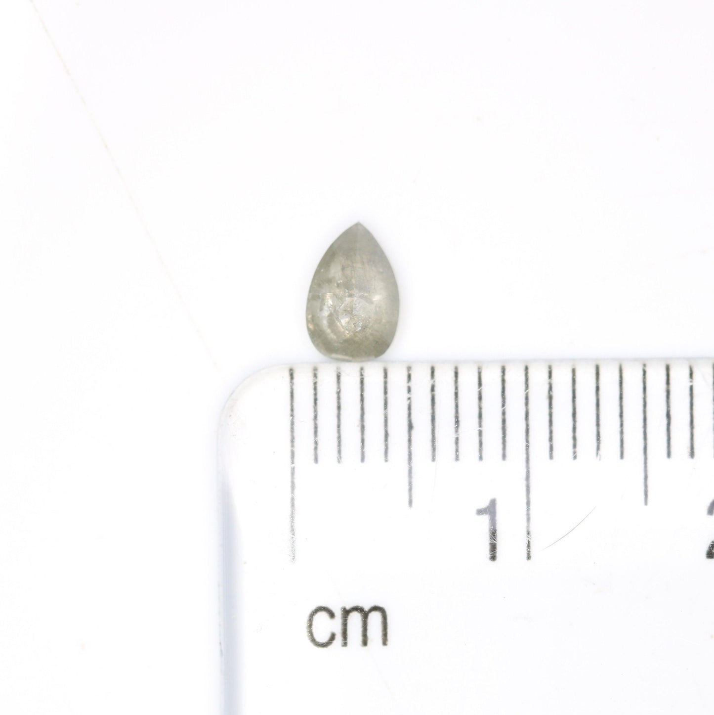 0.39 CT 6MM Polished Pear Cut Natural Grey Diamond | Loose Gem for Custom Engagement Ring | Elegant Gold Ring Accent