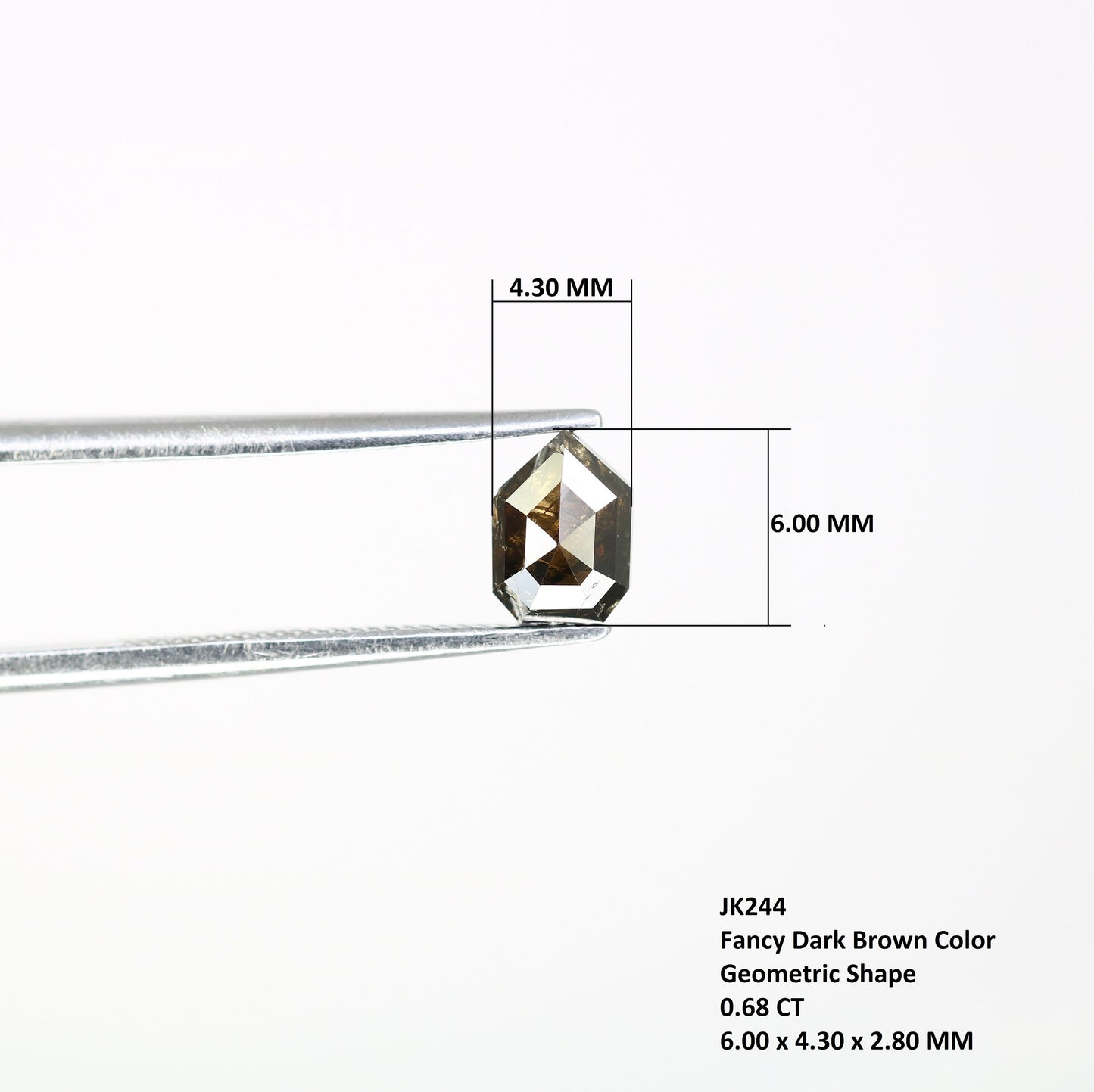 0.68 CT Fancy Dark Brown Geometric Shape Loose Diamond For Proposal Ring | Gift For Fiancee | Gift For Girl FriendFor Gold Ring Diamonds