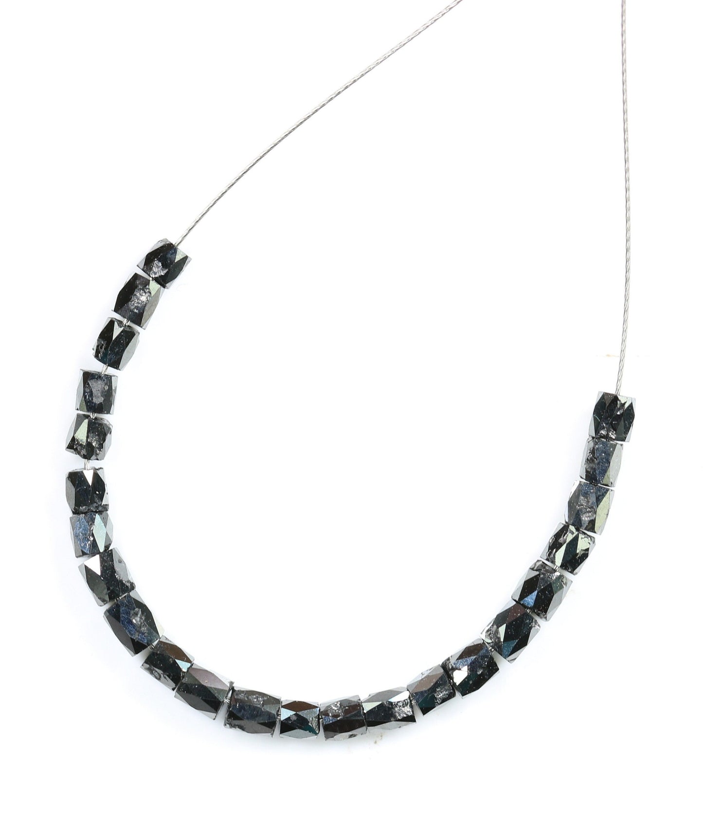 Gorgeous Black Diamond Beads | AAA Quality Faceted Loose Gems for Retro Crystal Necklaces | Unique DIY Jewelry Supplies & Artisan Craft Bead