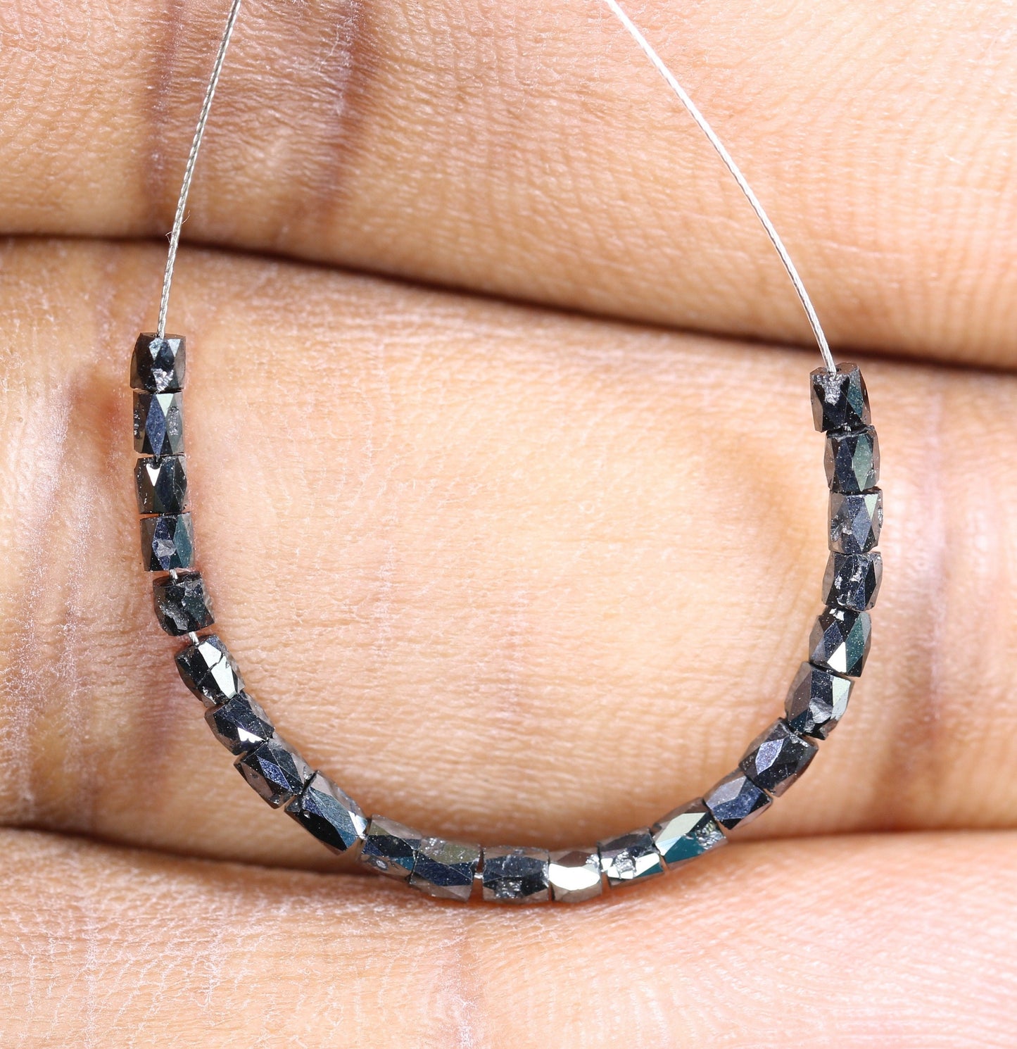 Gorgeous Black Diamond Beads | AAA Quality Faceted Loose Gems for Retro Crystal Necklaces | Unique DIY Jewelry Supplies & Artisan Craft Bead