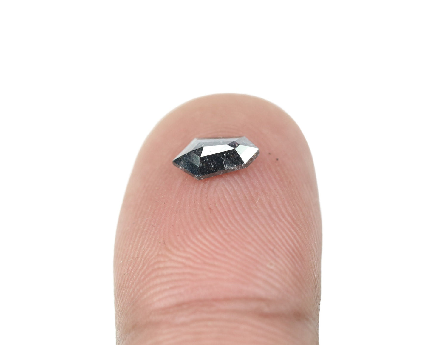 0.5 CT Natural Loose Hexagon - Salt and Pepper Hexagon For Rings - Rings Gifts For Wedding - Fancy Gift for Her - Handmade Diamond