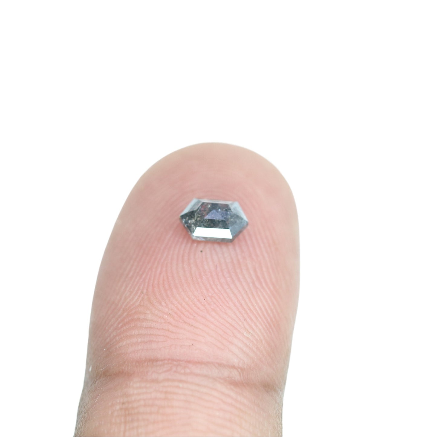0.5CT Natural Loose Hexagon - Salt and Pepper Hexagon For Rings - Rings Gifts For Wedding - Fancy Gift for Her - Handmade Diamond