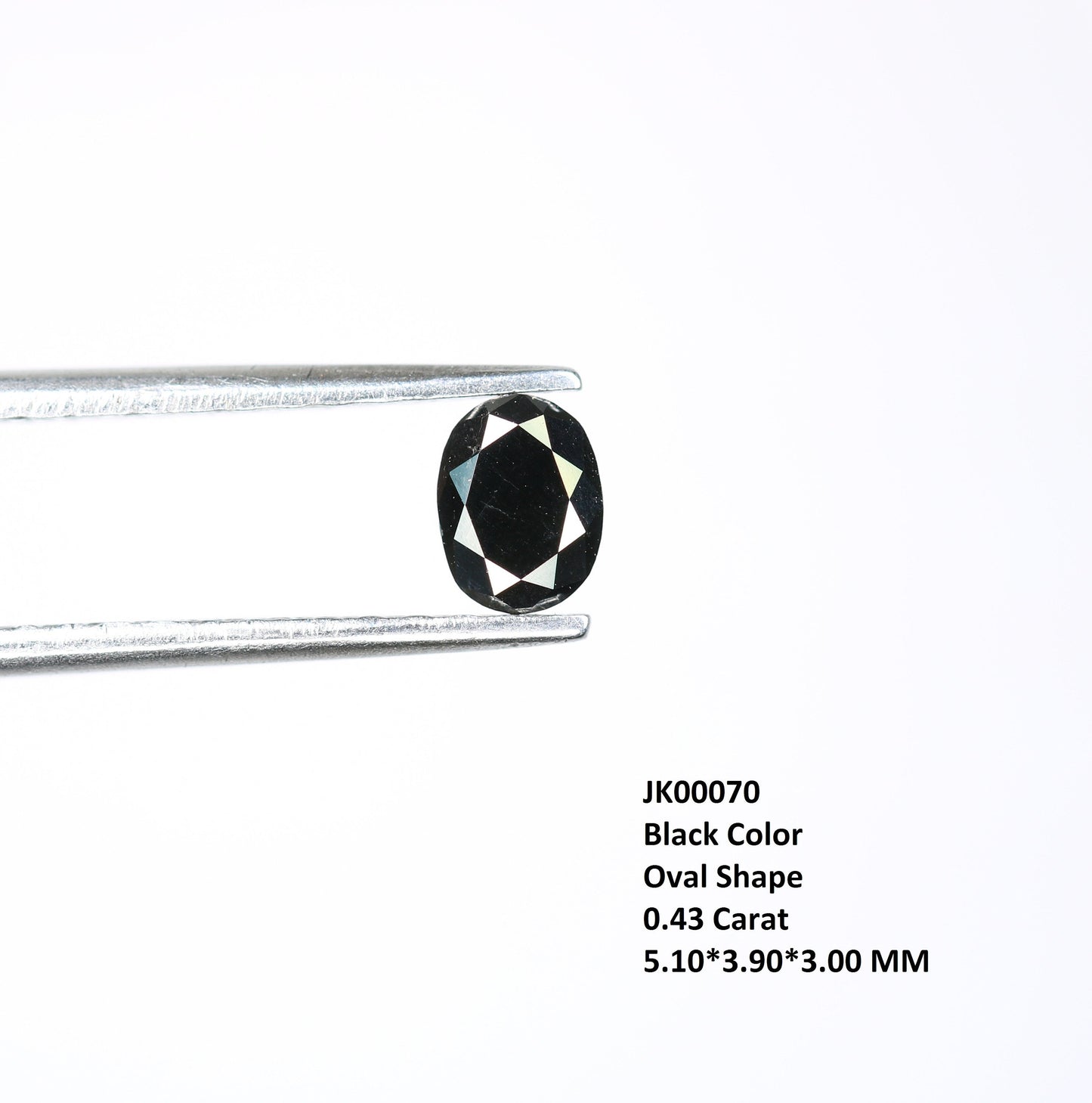 0.43 CT Fancy Black Oval Diamond | Ideal for Engagement Ring, Wedding Jewelry | Gift for Girlfriend, Wife | Gold Ring
