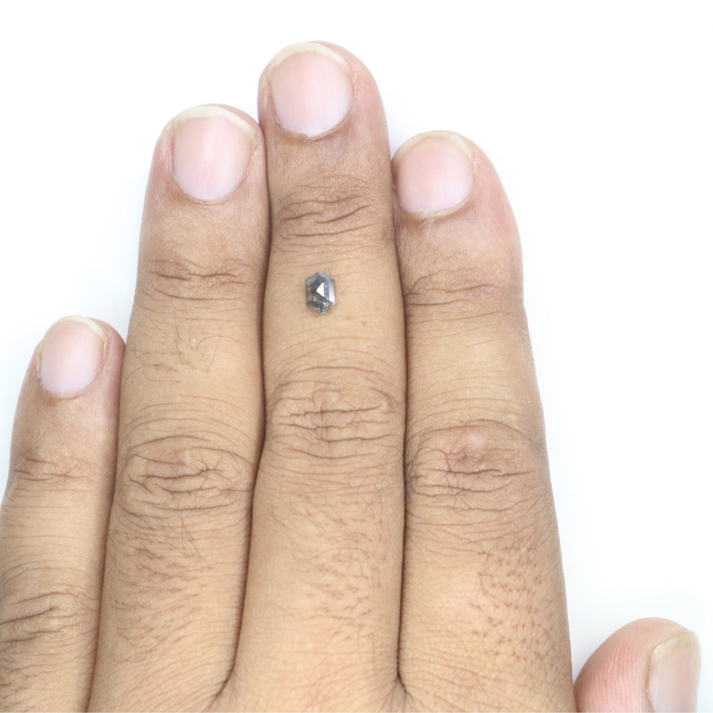 0.5CT Natural Loose Hexagon - Salt and Pepper Hexagon For Rings - Rings Gifts For Wedding - Fancy Gift for Her - Handmade Diamond