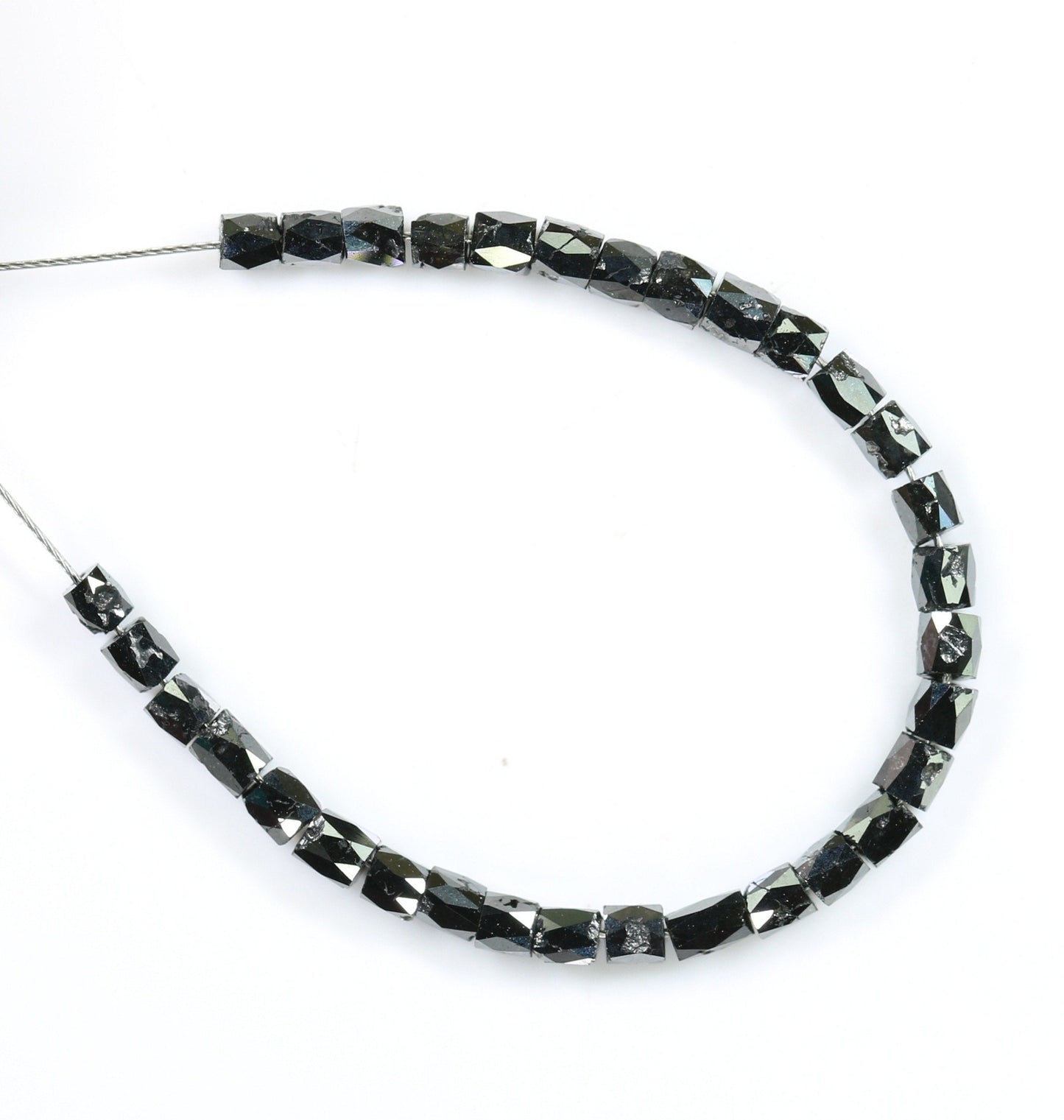 Stunning Black Diamond Gemstones | Premium Faceted Loose Beads for Vintage Crystal Necklaces | Artisan Jewelry Making Supplies