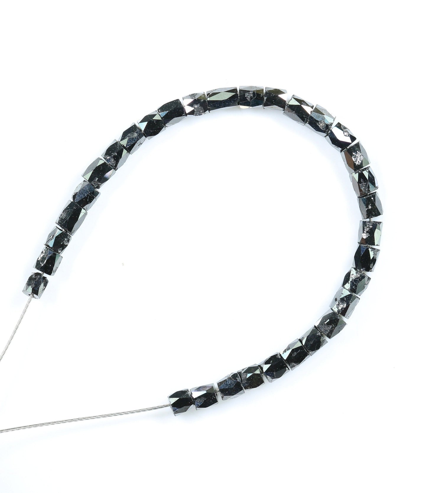 Stunning Black Diamond Gemstones | Premium Faceted Loose Beads for Vintage Crystal Necklaces | Artisan Jewelry Making Supplies