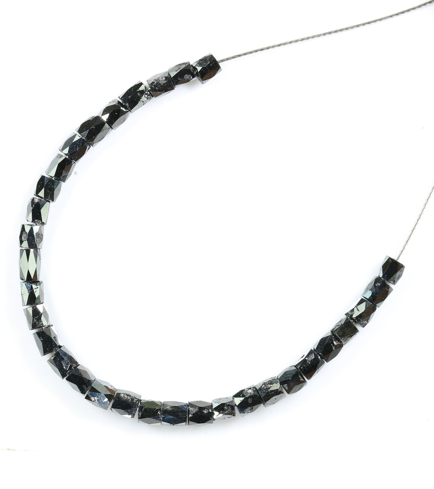 Stunning Black Diamond Gemstones | Premium Faceted Loose Beads for Vintage Crystal Necklaces | Artisan Jewelry Making Supplies