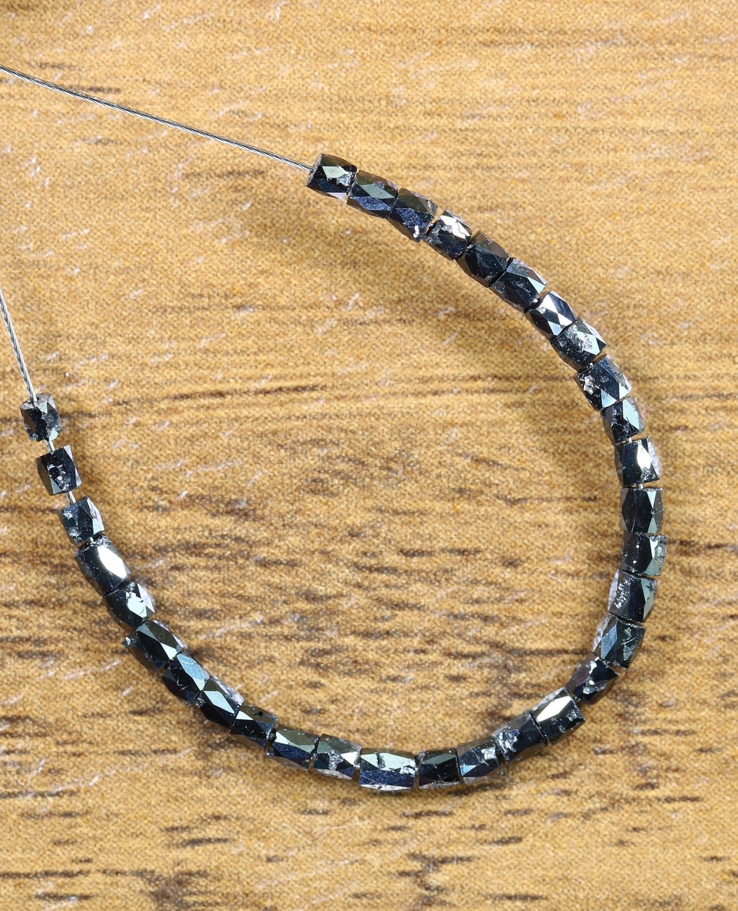 Stunning Black Diamond Gemstones | Premium Faceted Loose Beads for Vintage Crystal Necklaces | Artisan Jewelry Making Supplies