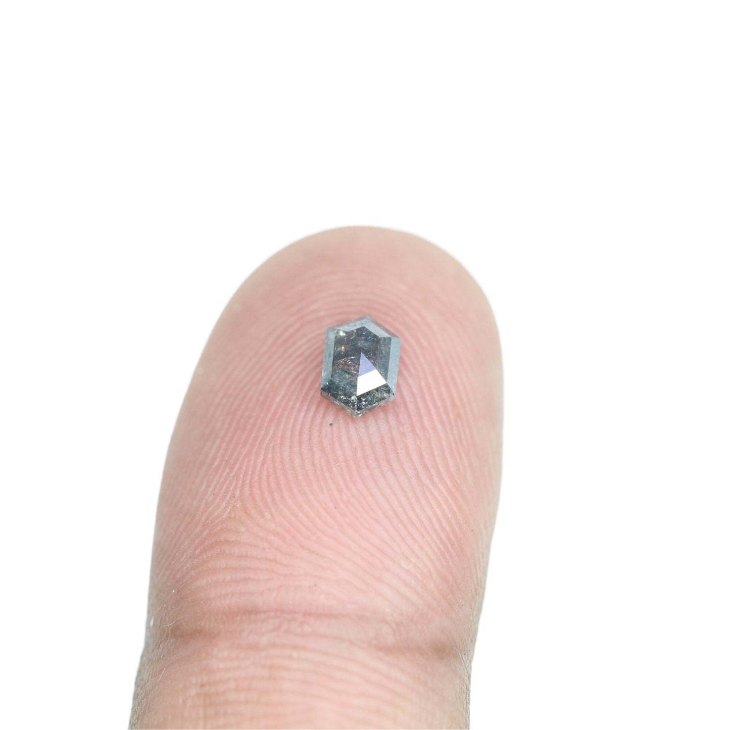 0.5CT Natural Loose Hexagon - Salt and Pepper Hexagon For Rings - Rings Gifts For Wedding - Fancy Gift for Her - Handmade Diamond