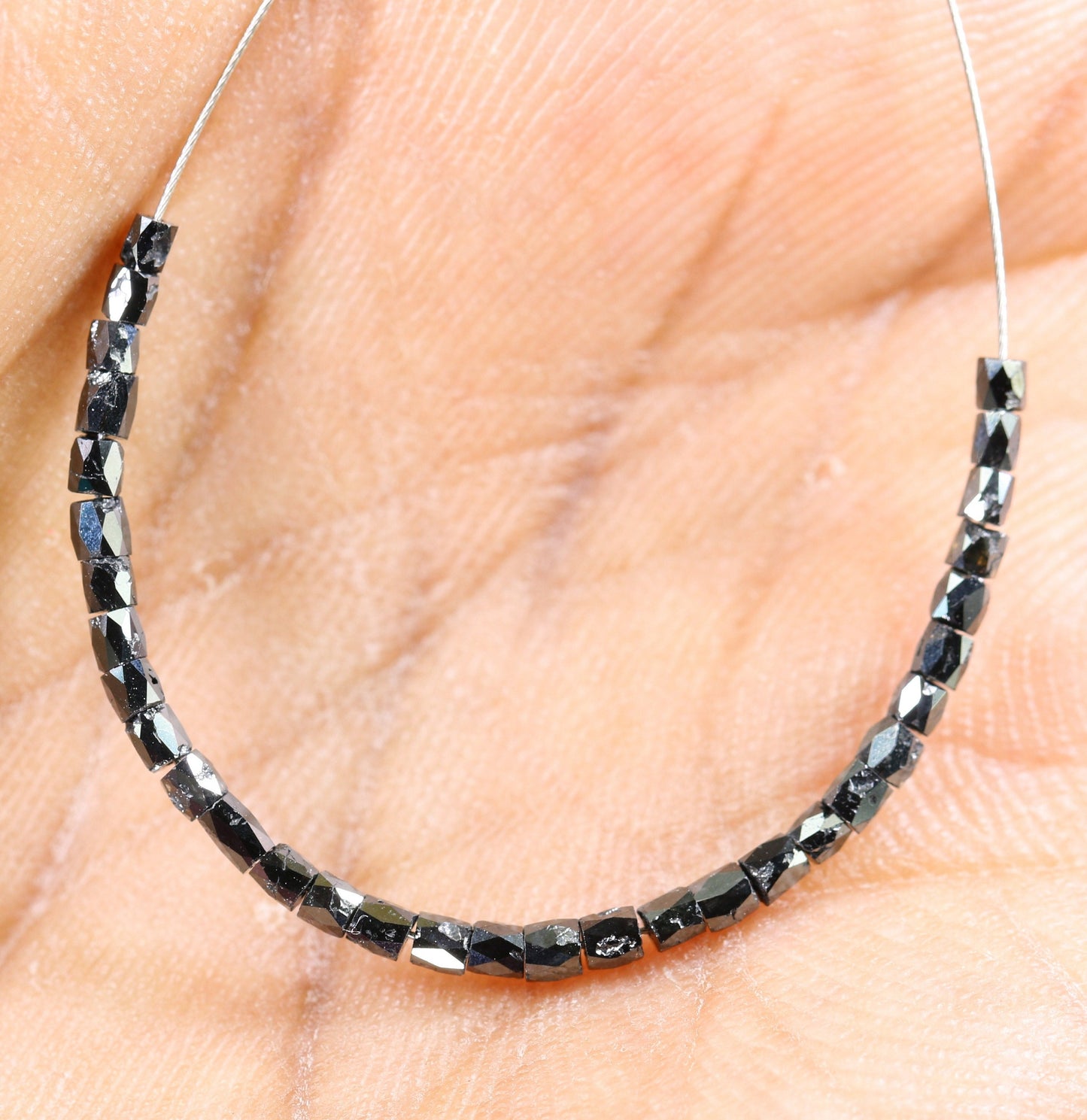 Stunning Black Diamond Gemstones | Premium Faceted Loose Beads for Vintage Crystal Necklaces | Artisan Jewelry Making Supplies