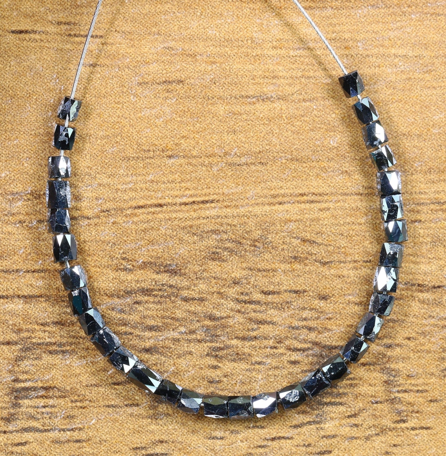 Stunning Black Diamond Gemstones | Premium Faceted Loose Beads for Vintage Crystal Necklaces | Artisan Jewelry Making Supplies