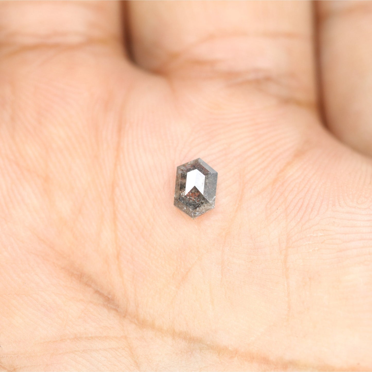 0.5CT Natural Loose Hexagon - Salt and Pepper Hexagon For Rings - Rings Gifts For Wedding - Fancy Gift for Her - Handmade Diamond