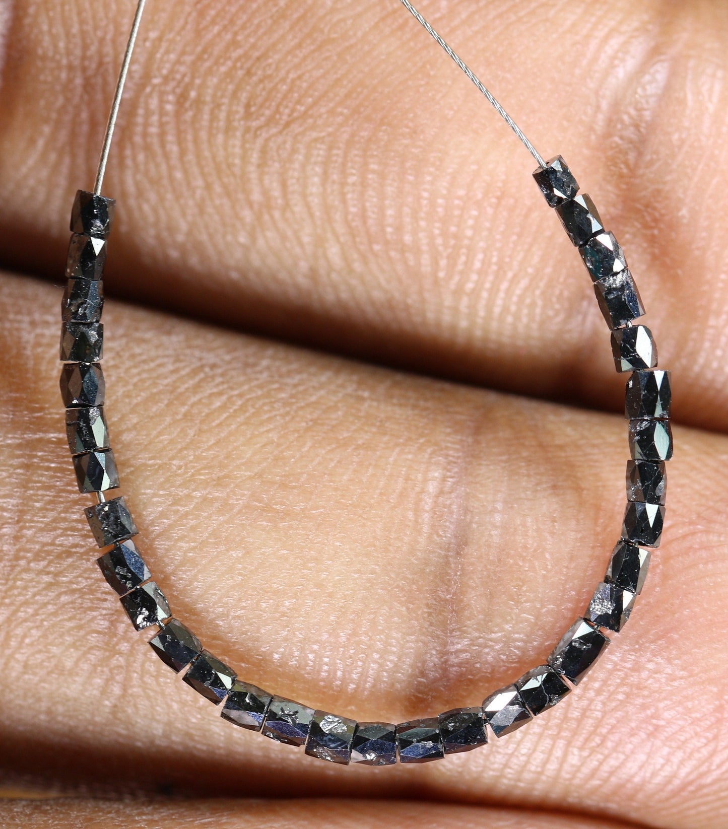 Stunning Black Diamond Gemstones | Premium Faceted Loose Beads for Vintage Crystal Necklaces | Artisan Jewelry Making Supplies