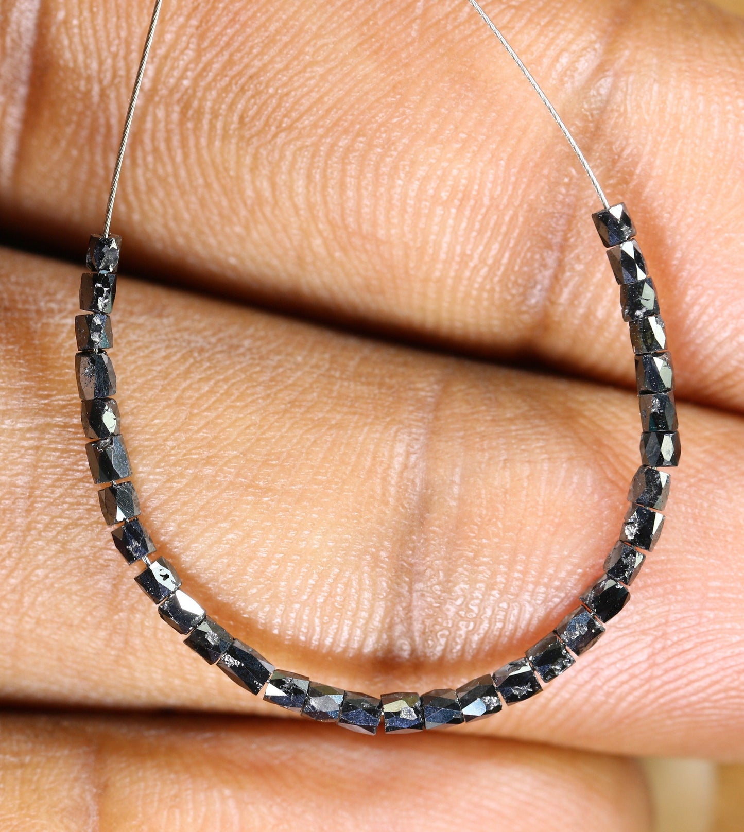 Stunning Black Diamond Gemstones | Premium Faceted Loose Beads for Vintage Crystal Necklaces | Artisan Jewelry Making Supplies