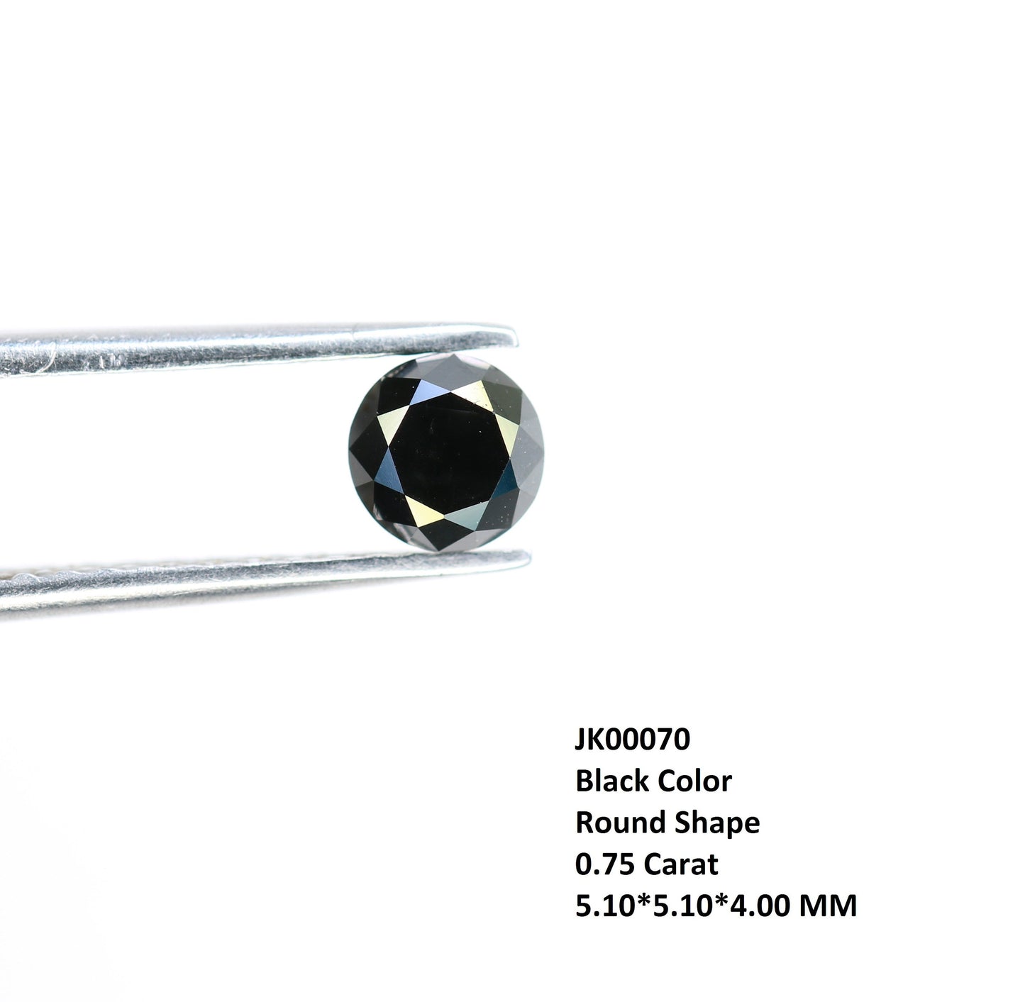 0.75 CT Black Round Brilliant Cut Diamond | Ideal for Wedding Jewelry | Perfect Gift for Girlfriend, Wife, or Anniversary | Gold Ring