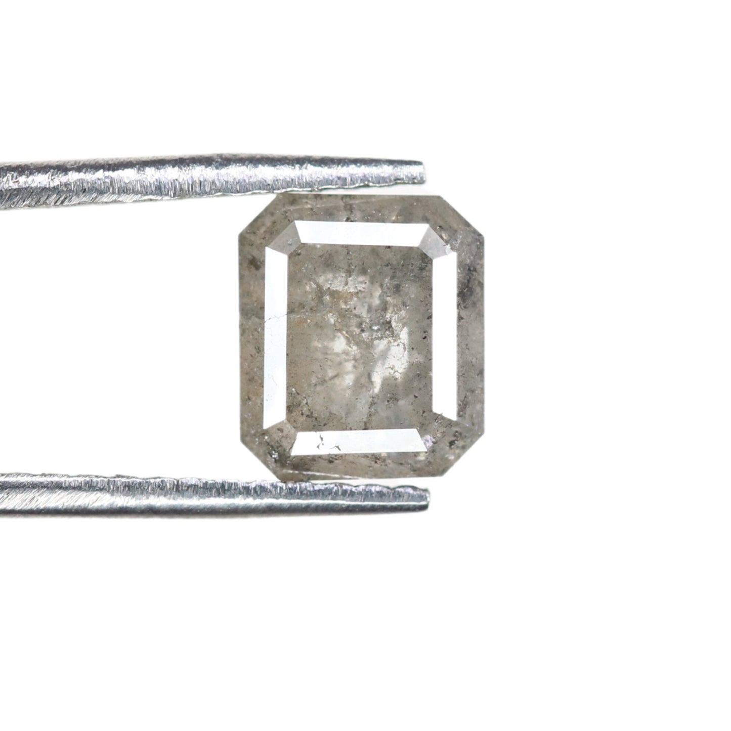 1.55 CT Natural Loose Emerald Salt and Pepper-Emerald Cut For Jewelry-Emerald Diamonds-Gıfts for her-Sale Offer-LABORDAY Offer -Special Gift