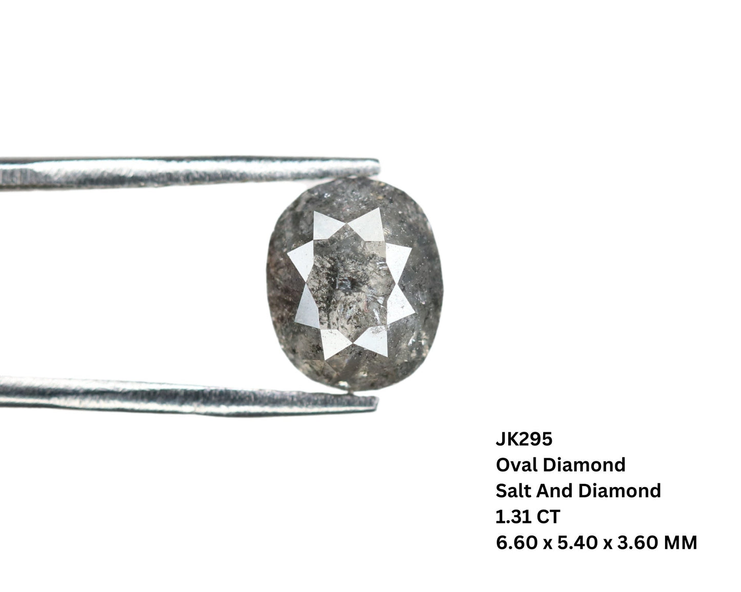 1.31 CT Natural Salt and Pepper Oval Diamond | Ideal for Wedding and Multiple Occasions | Gold Ring Diamond