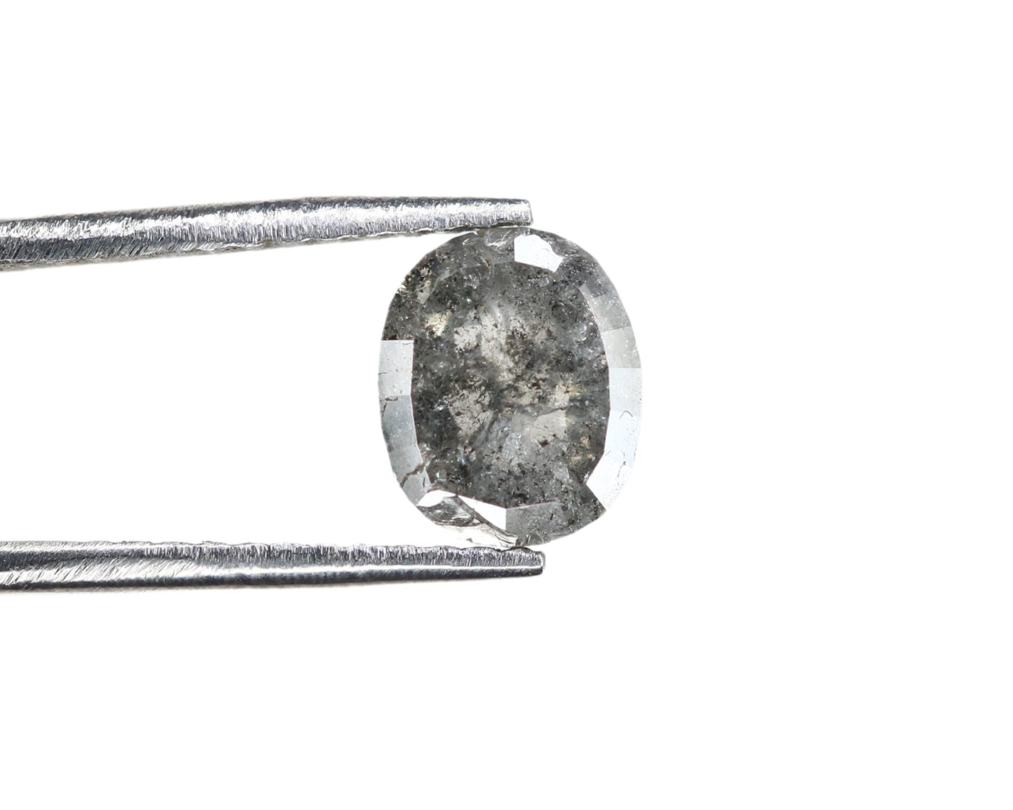 1.31 CT Natural Salt and Pepper Oval Diamond | Ideal for Wedding and Multiple Occasions | Gold Ring Diamond