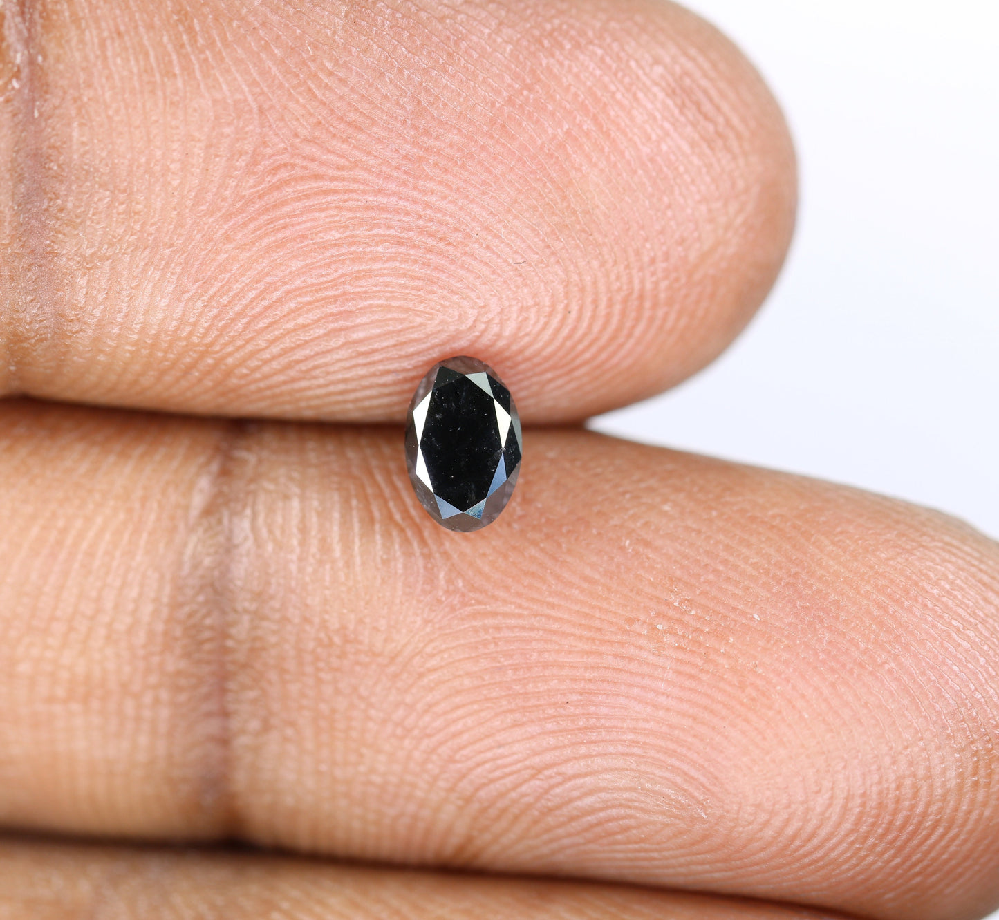 0.59 CT Rustic Black Oval Diamond | Oval Shape for Wedding Jewelry, Engagement Ring | Rustic Black Diamond for Gold Ring