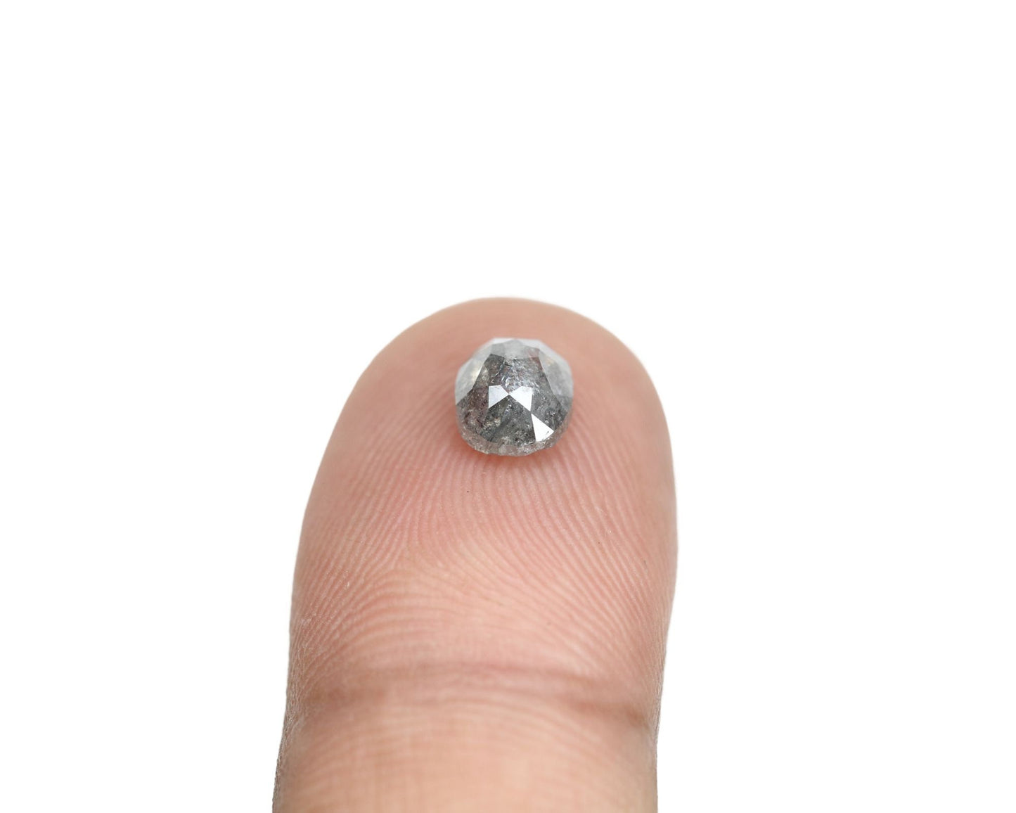 1.31 CT Natural Salt and Pepper Oval Diamond | Ideal for Wedding and Multiple Occasions | Gold Ring Diamond