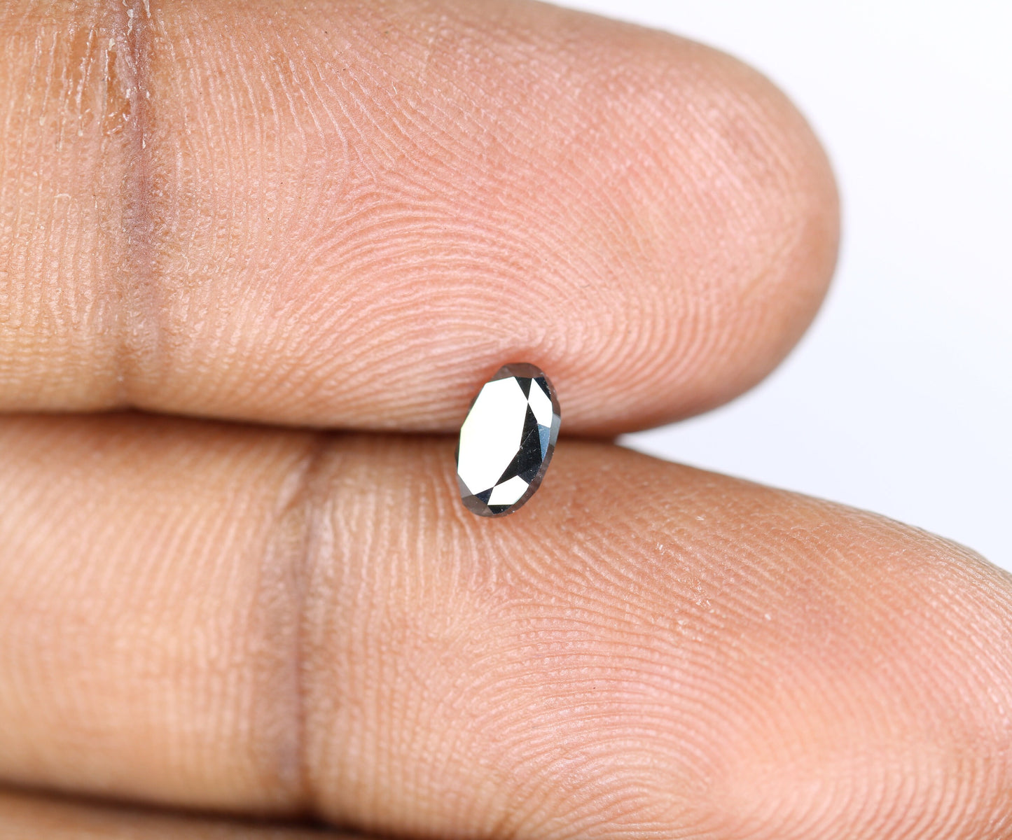 0.59 CT Rustic Black Oval Diamond | Oval Shape for Wedding Jewelry, Engagement Ring | Rustic Black Diamond for Gold Ring