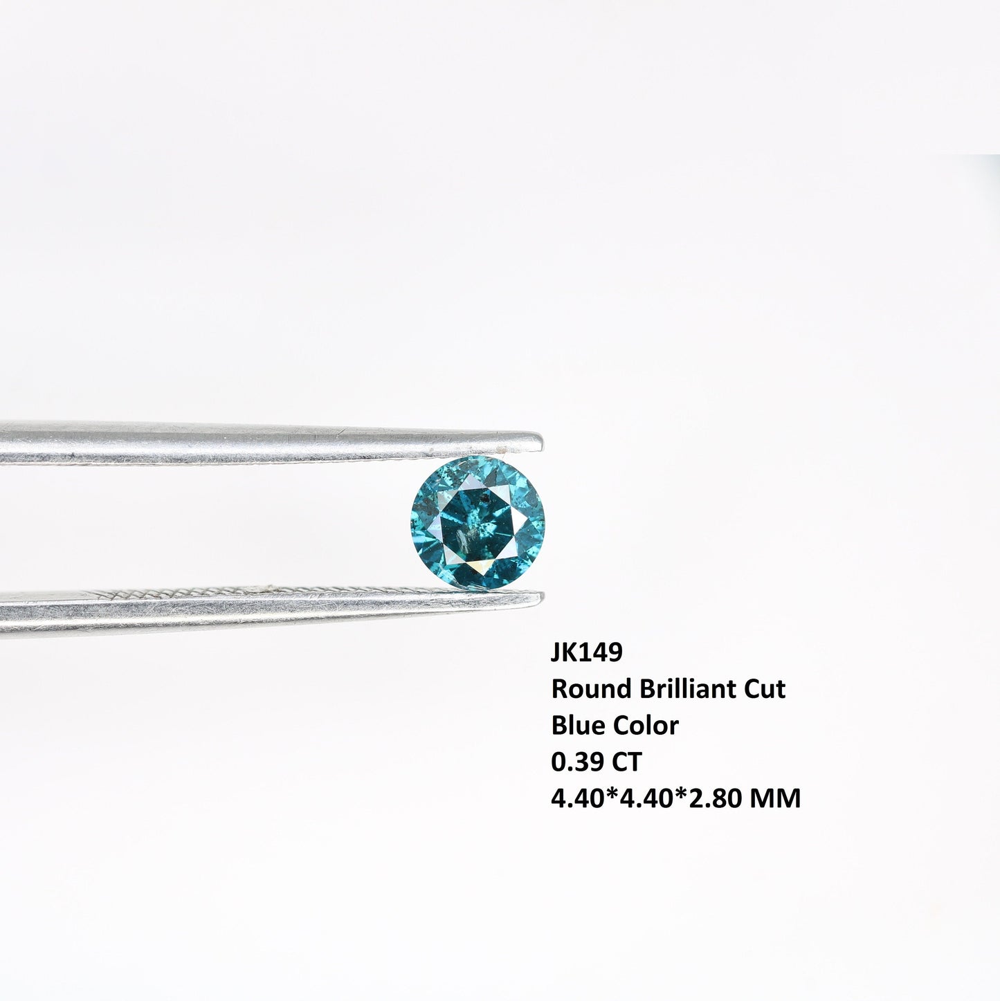 0.39 CT Popular Blue Round Brilliant Cut Polished Diamond | Ideal for Halo Engagement Rings and Gold Jewelry | High-Quality Loose Gemstone