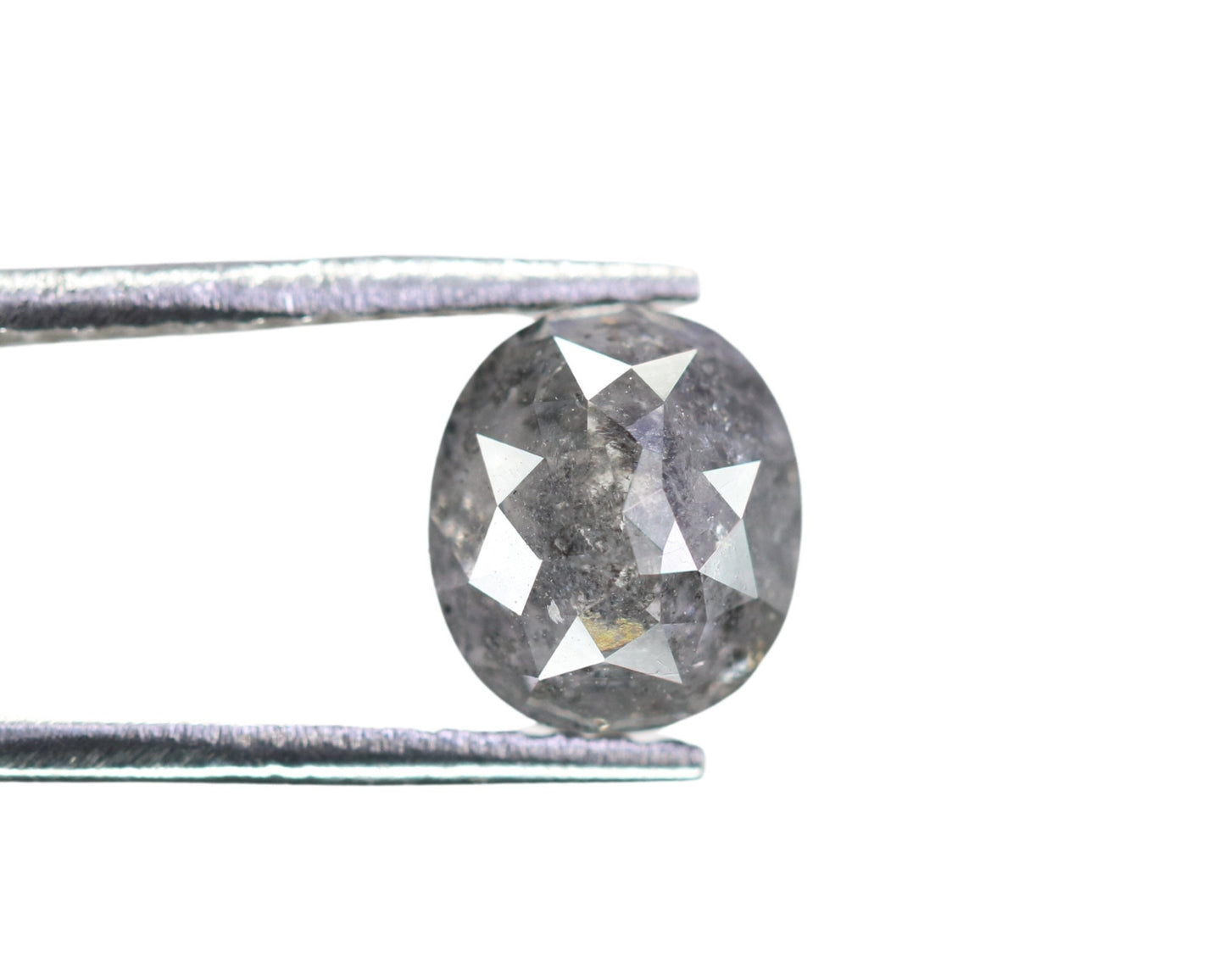 1.16 CT Natural Salt and Pepper Oval Diamond | Custom Ring, Wedding Jewelry | Gold Ring Diamond