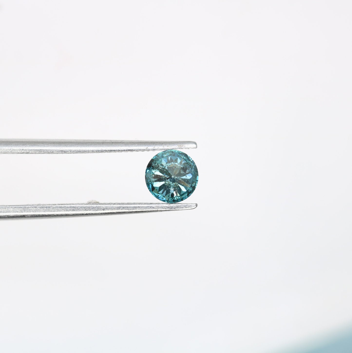 0.41 CT Fancy Blue Round Brilliant Cut Loose Polished Diamond | Ideal for Wedding Rings and Gold Jewelry | High-Quality Loose Gemstone