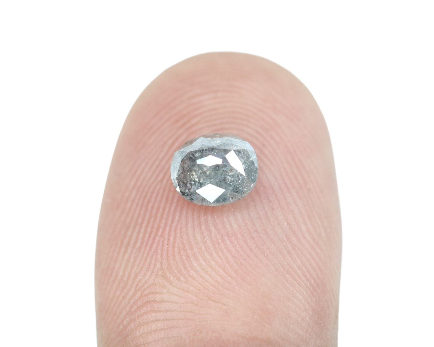 1.16 CT Natural Salt and Pepper Oval Diamond | Custom Ring, Wedding Jewelry | Gold Ring Diamond