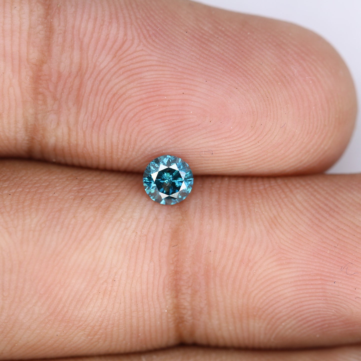 0.39 CT Popular Blue Round Brilliant Cut Polished Diamond | Ideal for Halo Engagement Rings and Gold Jewelry | High-Quality Loose Gemstone