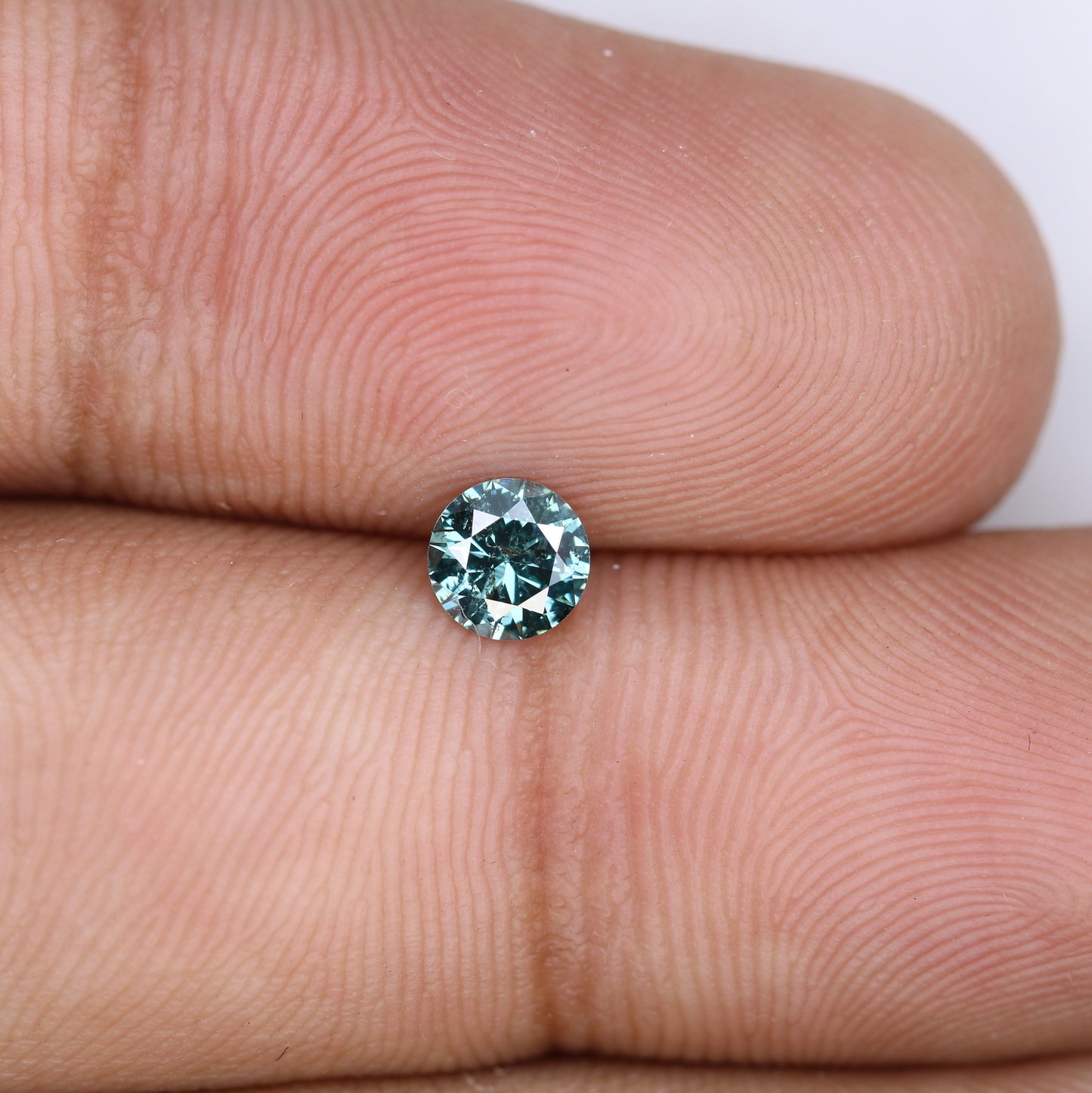 0.41 CT Fancy Blue Round Brilliant Cut Loose Polished Diamond | Ideal for Wedding Rings and Gold Jewelry | High-Quality Loose Gemstone