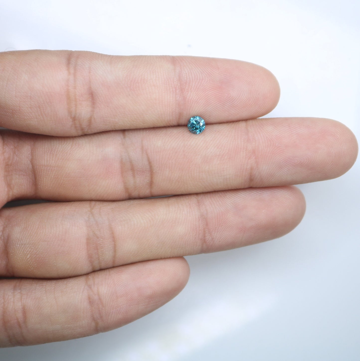 0.39 CT Popular Blue Round Brilliant Cut Polished Diamond | Ideal for Halo Engagement Rings and Gold Jewelry | High-Quality Loose Gemstone