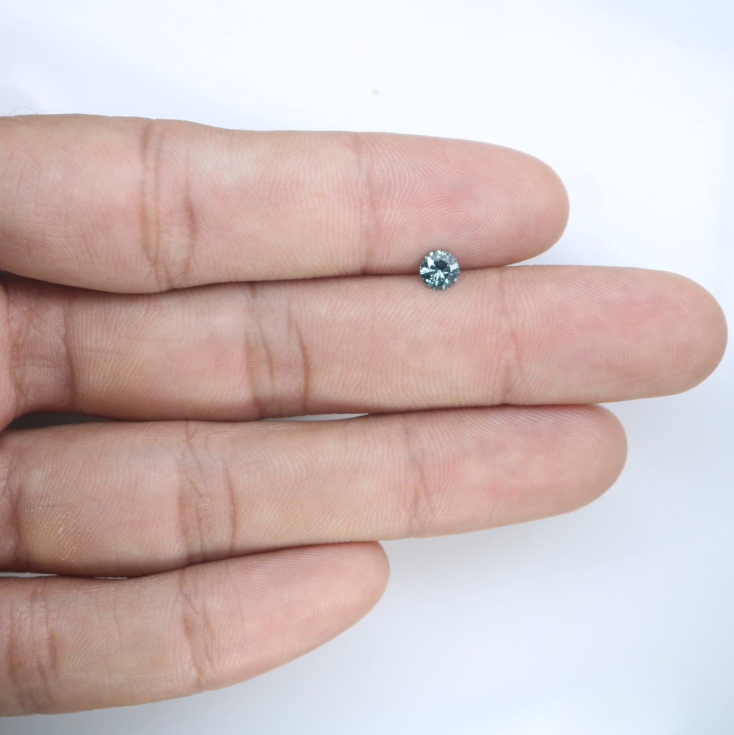 0.41 CT Fancy Blue Round Brilliant Cut Loose Polished Diamond | Ideal for Wedding Rings and Gold Jewelry | High-Quality Loose Gemstone