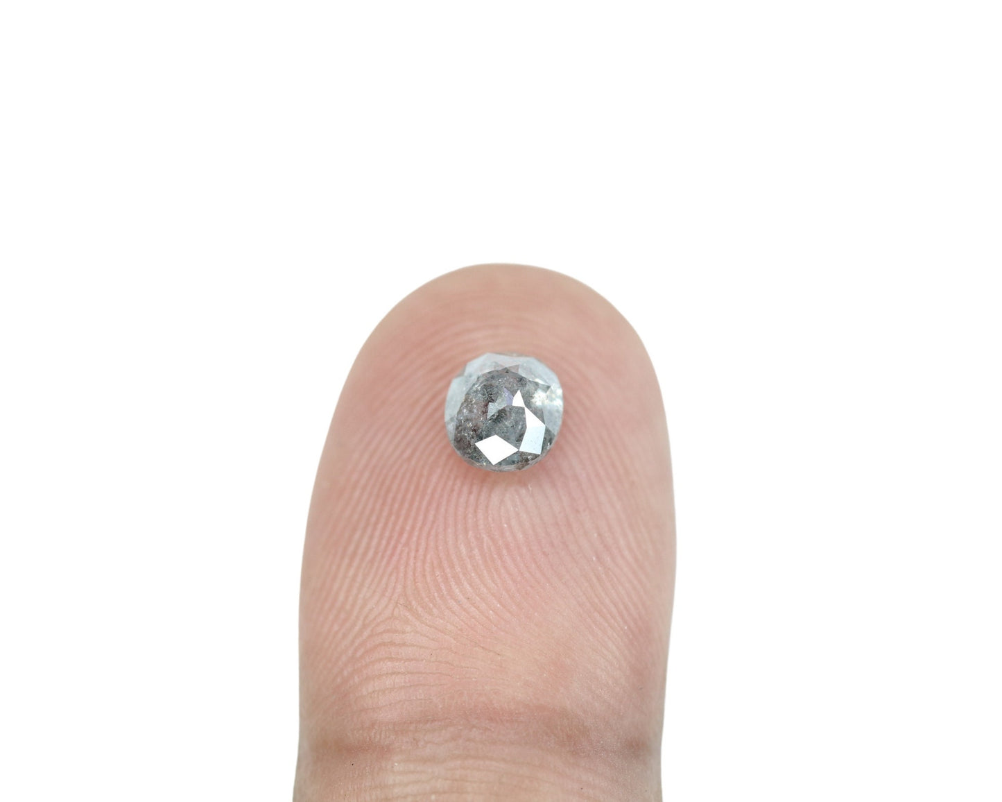 1.16 CT Natural Salt and Pepper Oval Diamond | Custom Ring, Wedding Jewelry | Gold Ring Diamond
