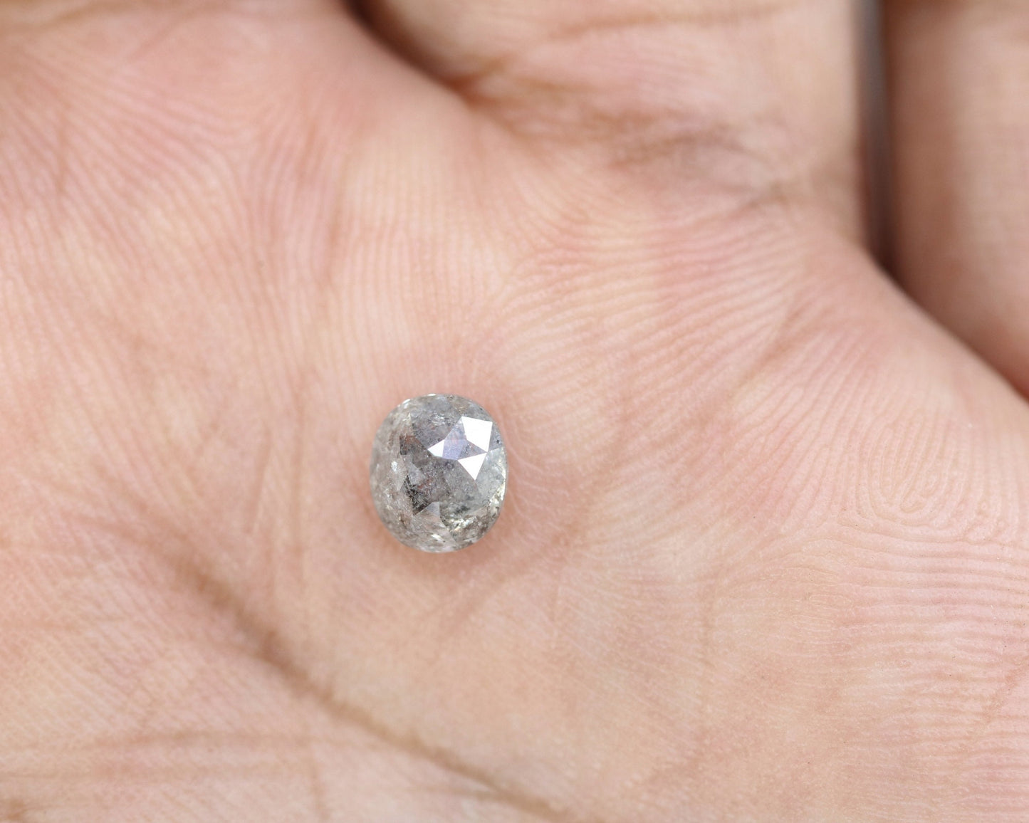 1.16 CT Natural Salt and Pepper Oval Diamond | Custom Ring, Wedding Jewelry | Gold Ring Diamond