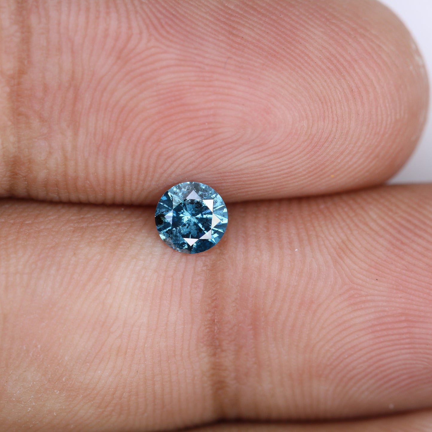 0.43 CT Natural Blue Round Brilliant Cut Polished Diamond | Ideal for Engagement Rings and Gold Jewelry | High-Quality Loose Gemstone