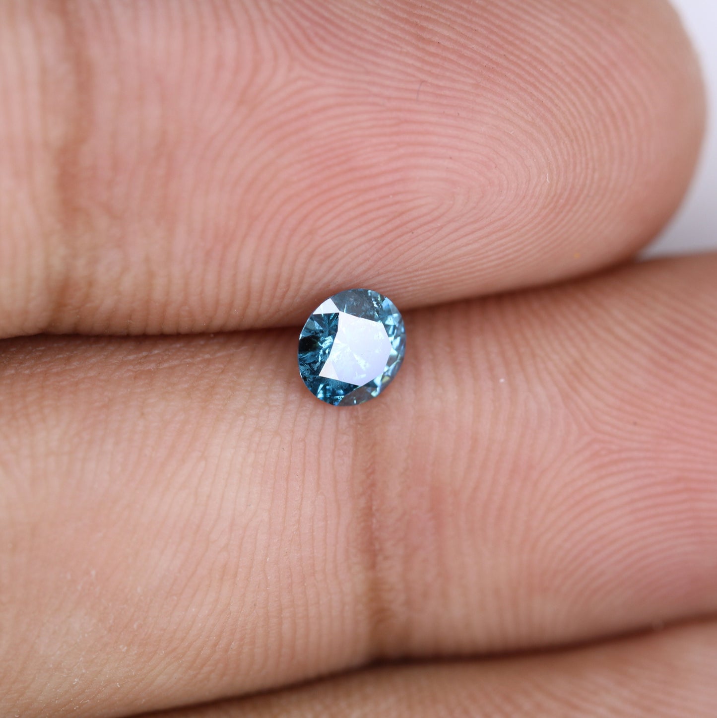 0.43 CT Natural Blue Round Brilliant Cut Polished Diamond | Ideal for Engagement Rings and Gold Jewelry | High-Quality Loose Gemstone