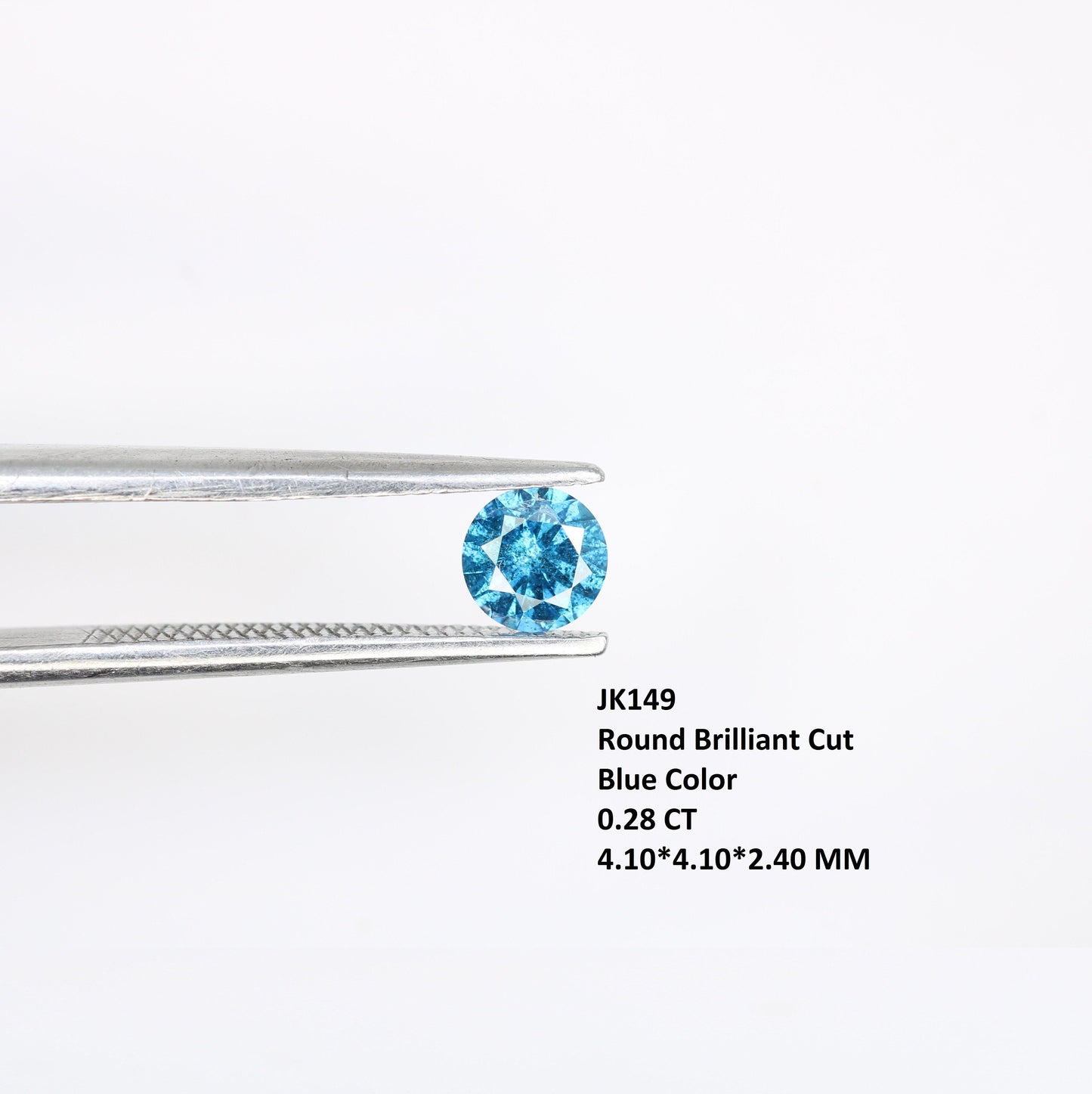0.28 CT Natural Blue Round Rose Cut Diamond | Fancy Brilliant Cut | Polished for Engagement Rings and Gold Jewelry | High-Quality Gemstone
