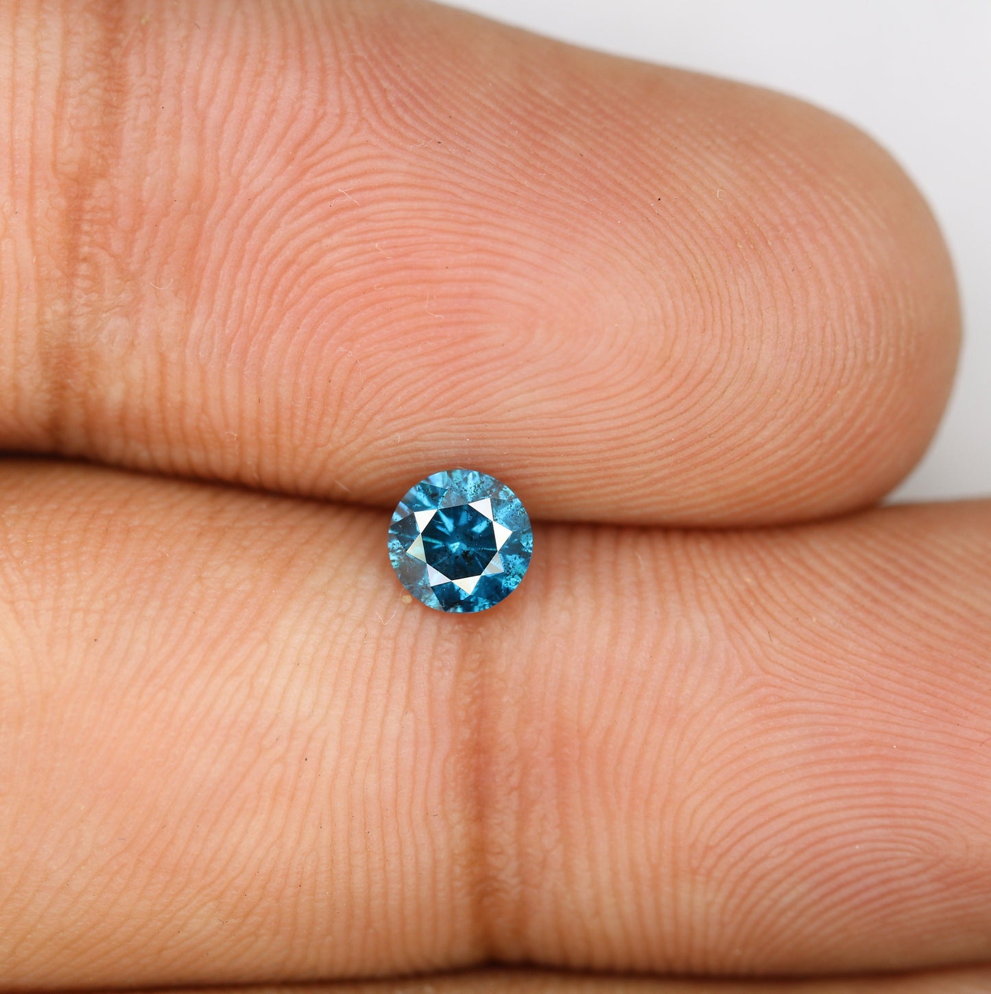 0.47 CT Natural Round Brilliant Cut Blue Polished Diamond | Ideal for Wedding Jewelry and Gold Rings | High-Quality Loose Gemstone