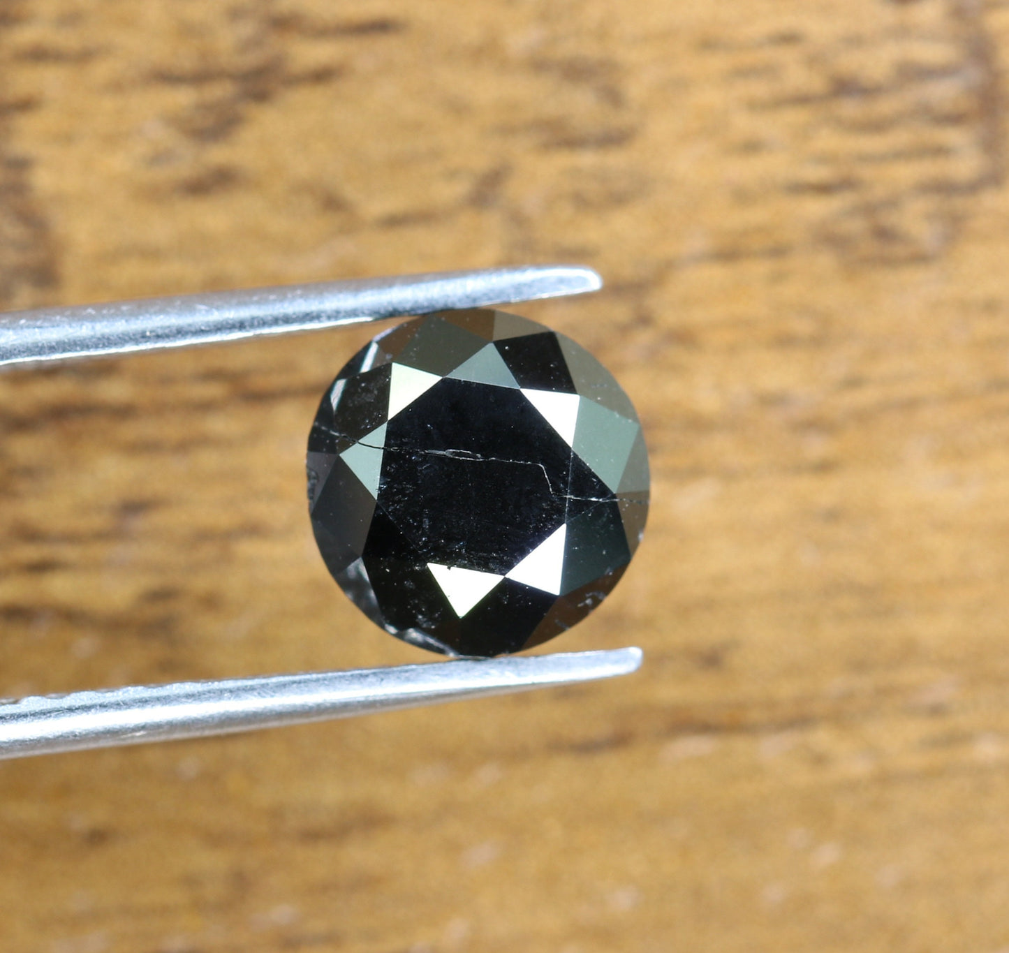 2.13 CT Natural Round Brilliant Black Diamond | Loose Fancy Black Gemstone | Perfect for Custom Engagement Rings and Gold Jewelry