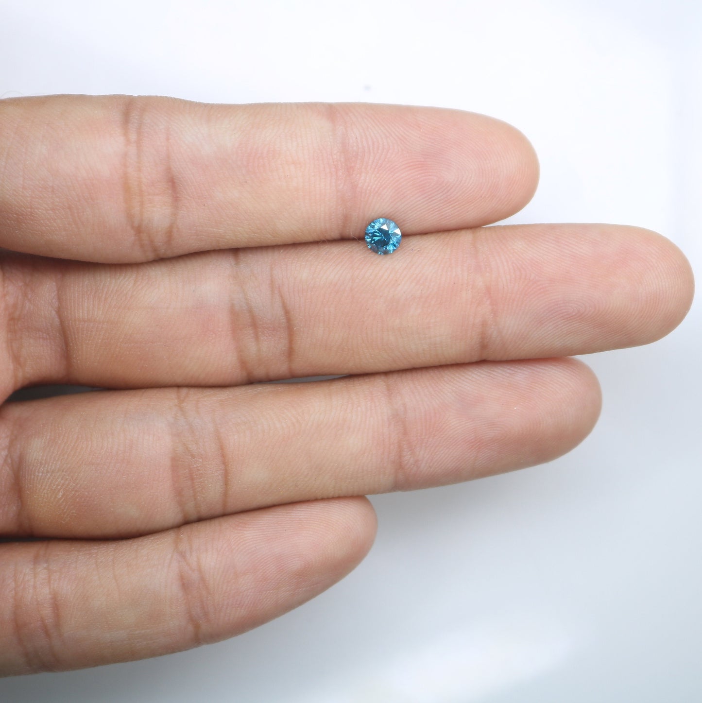 0.47 CT Natural Round Brilliant Cut Blue Polished Diamond | Ideal for Wedding Jewelry and Gold Rings | High-Quality Loose Gemstone