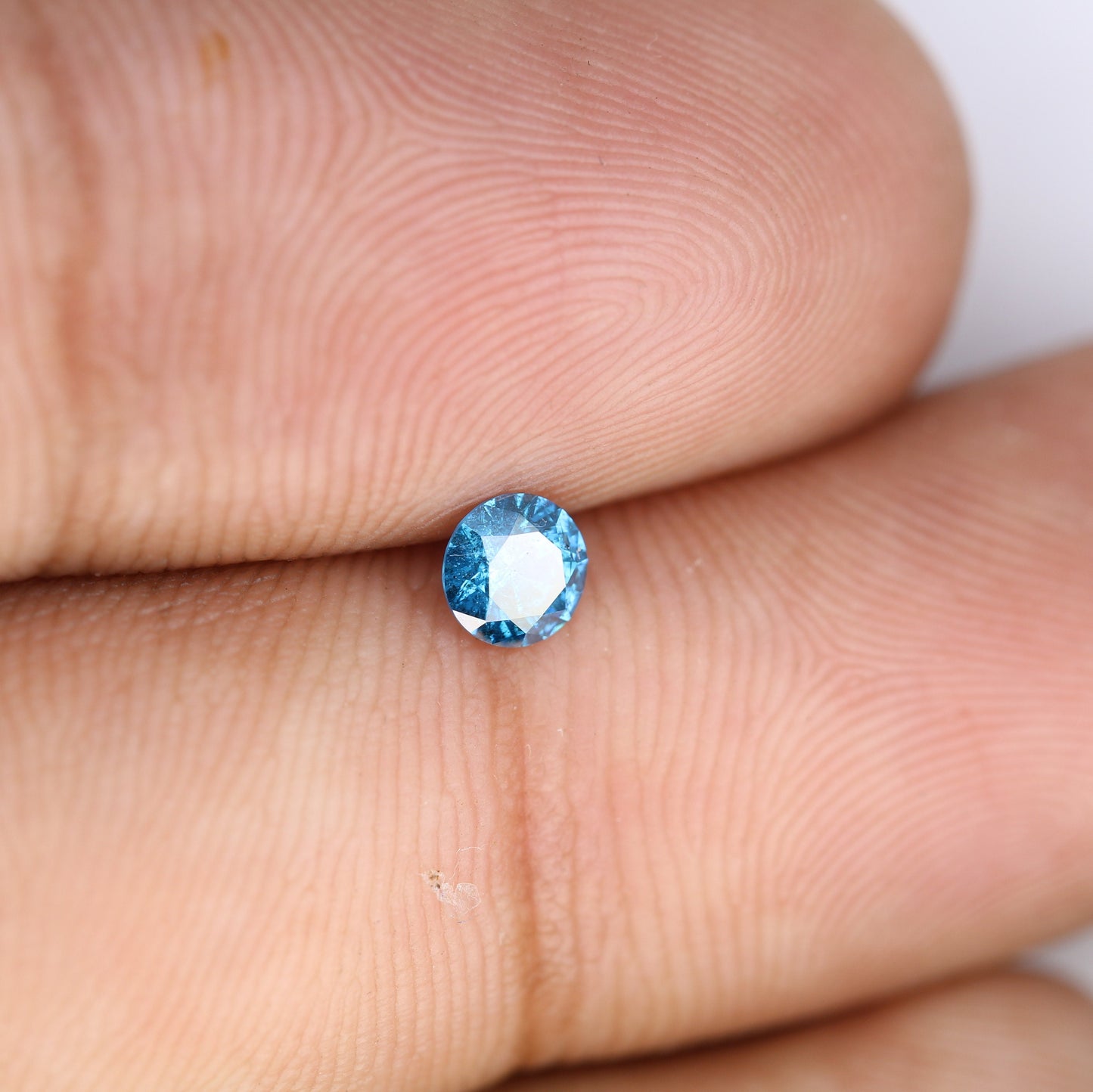 0.28 CT Natural Blue Round Rose Cut Diamond | Fancy Brilliant Cut | Polished for Engagement Rings and Gold Jewelry | High-Quality Gemstone