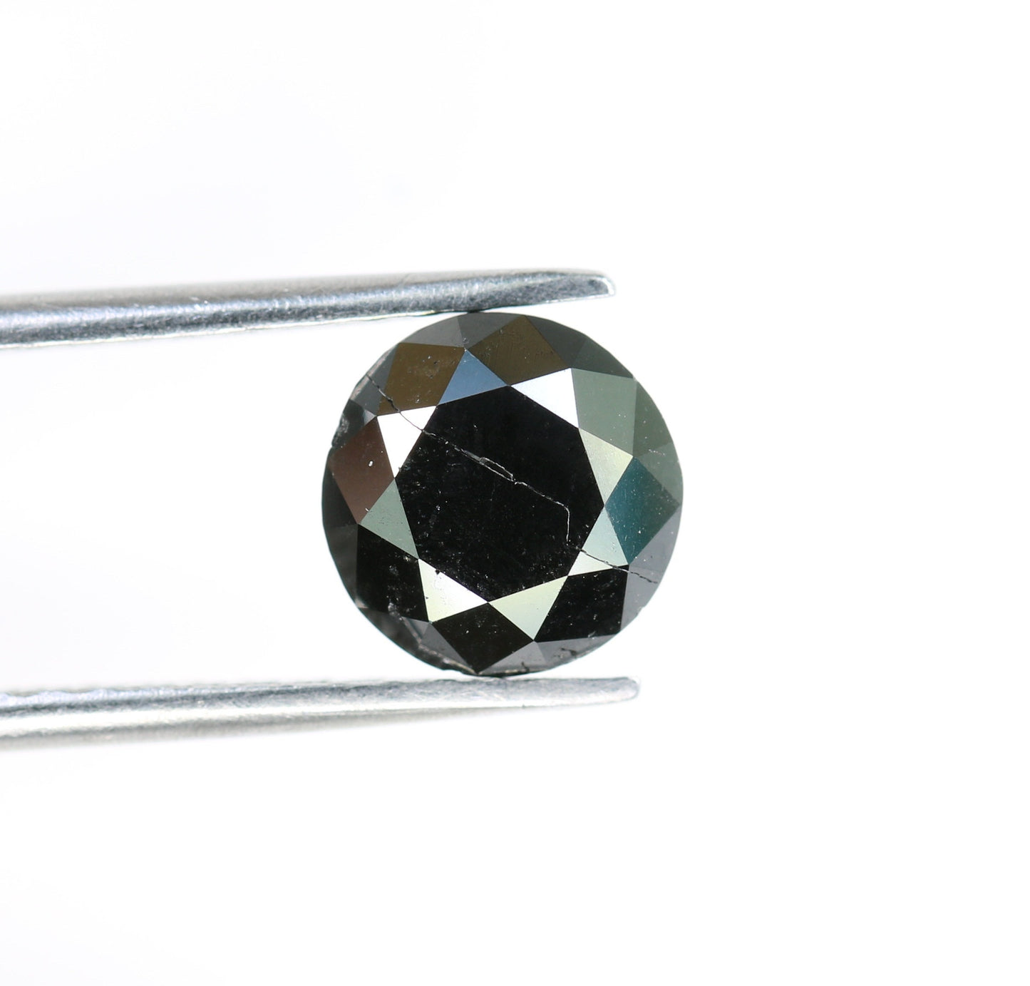 2.13 CT Natural Round Brilliant Black Diamond | Loose Fancy Black Gemstone | Perfect for Custom Engagement Rings and Gold Jewelry