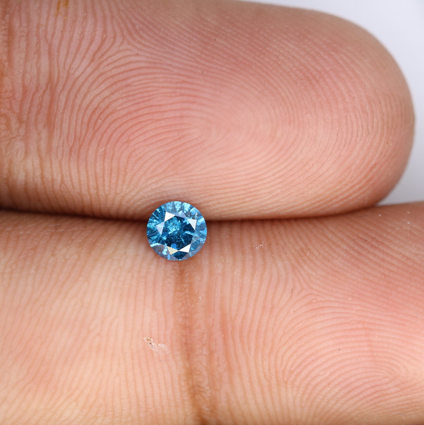 0.28 CT Natural Blue Round Rose Cut Diamond | Fancy Brilliant Cut | Polished for Engagement Rings and Gold Jewelry | High-Quality Gemstone