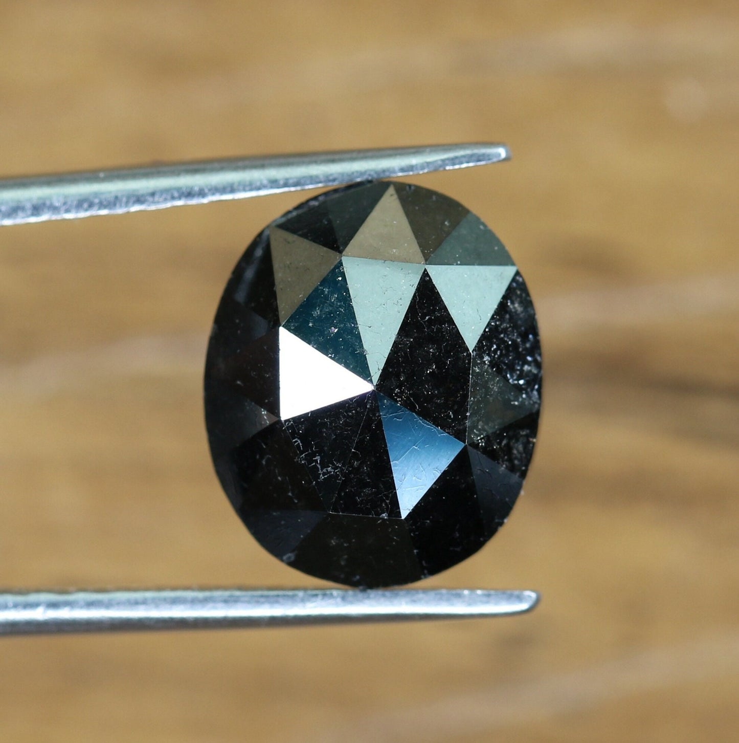 3.10 CT Fancy Black Oval Diamond | Loose Polished Big Diamond for Wedding Ring | Gold Ring Diamond