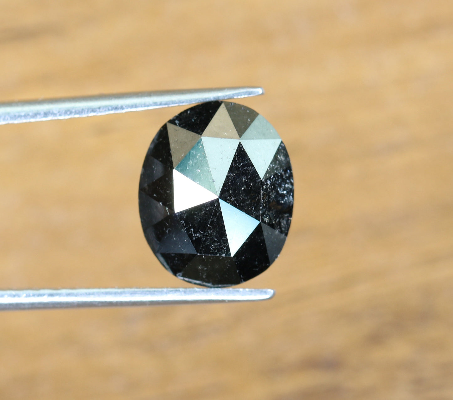 3.10 CT Fancy Black Oval Diamond | Loose Polished Big Diamond for Wedding Ring | Gold Ring Diamond